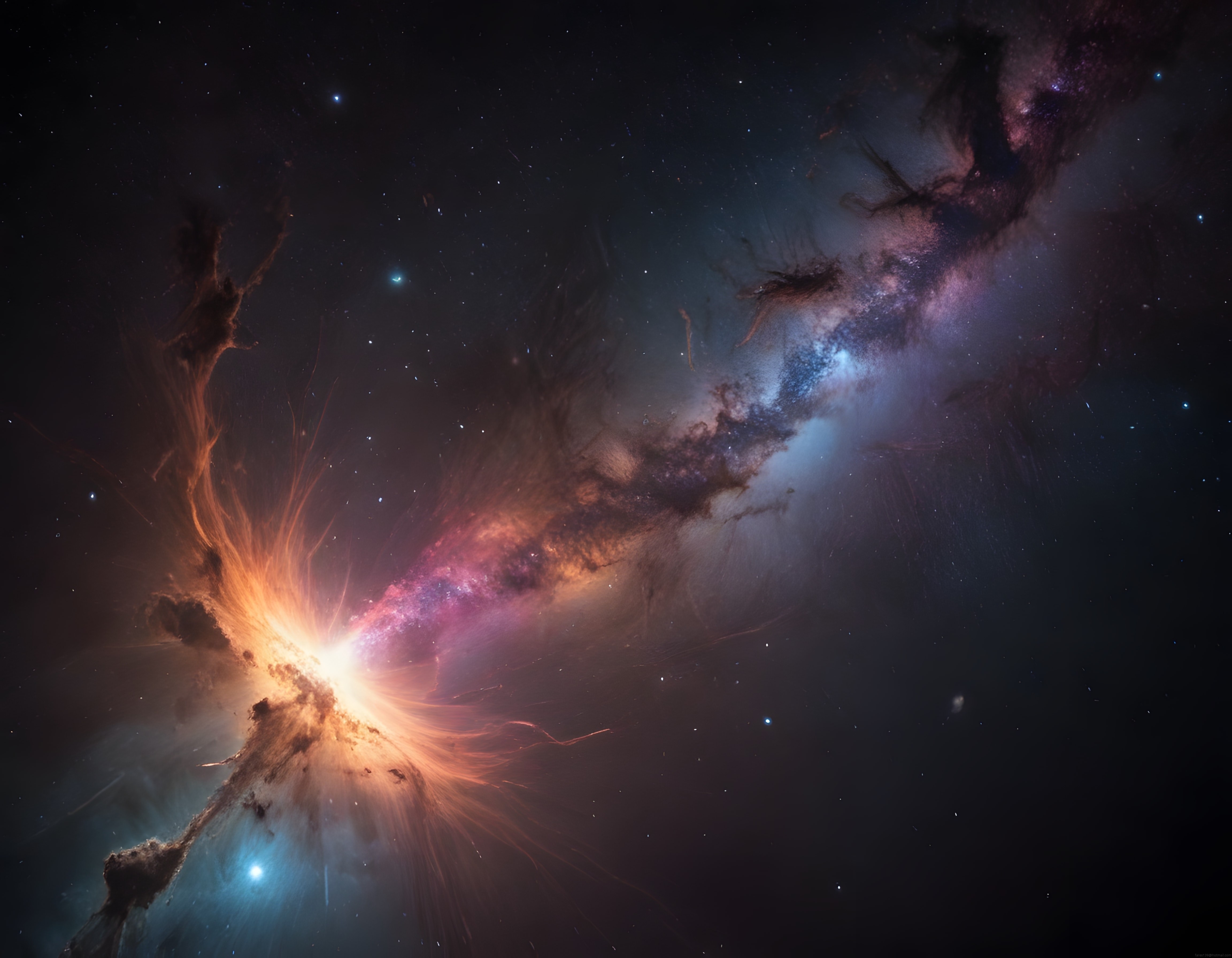 Evrenin Derinliklerinde Büyüleyici Bir Nebula ve Yıldız Oluşumu Görseli