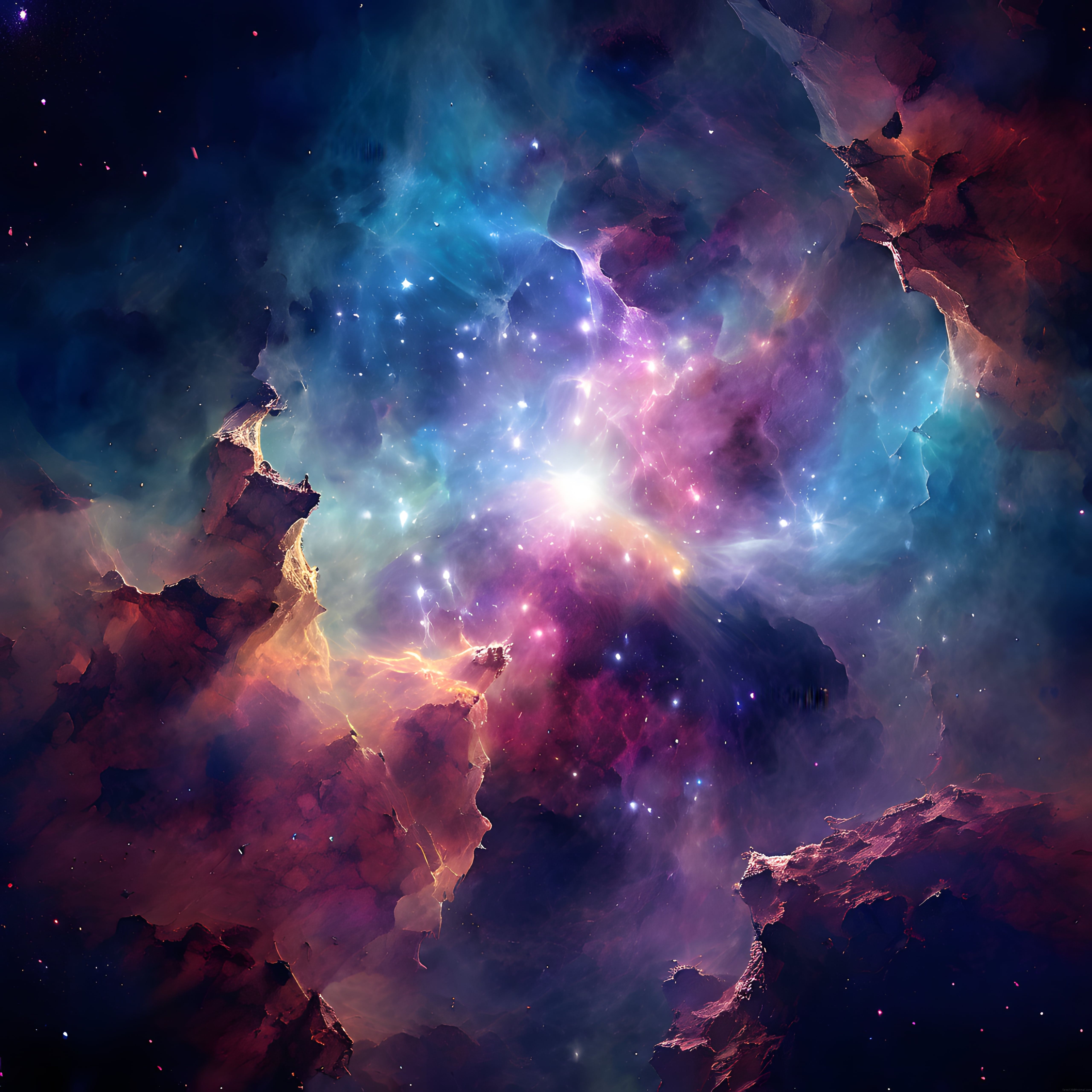 Evrenin Derinliklerinde Büyüleyici Bir Nebula ve Yıldızların Gizemli Dansı