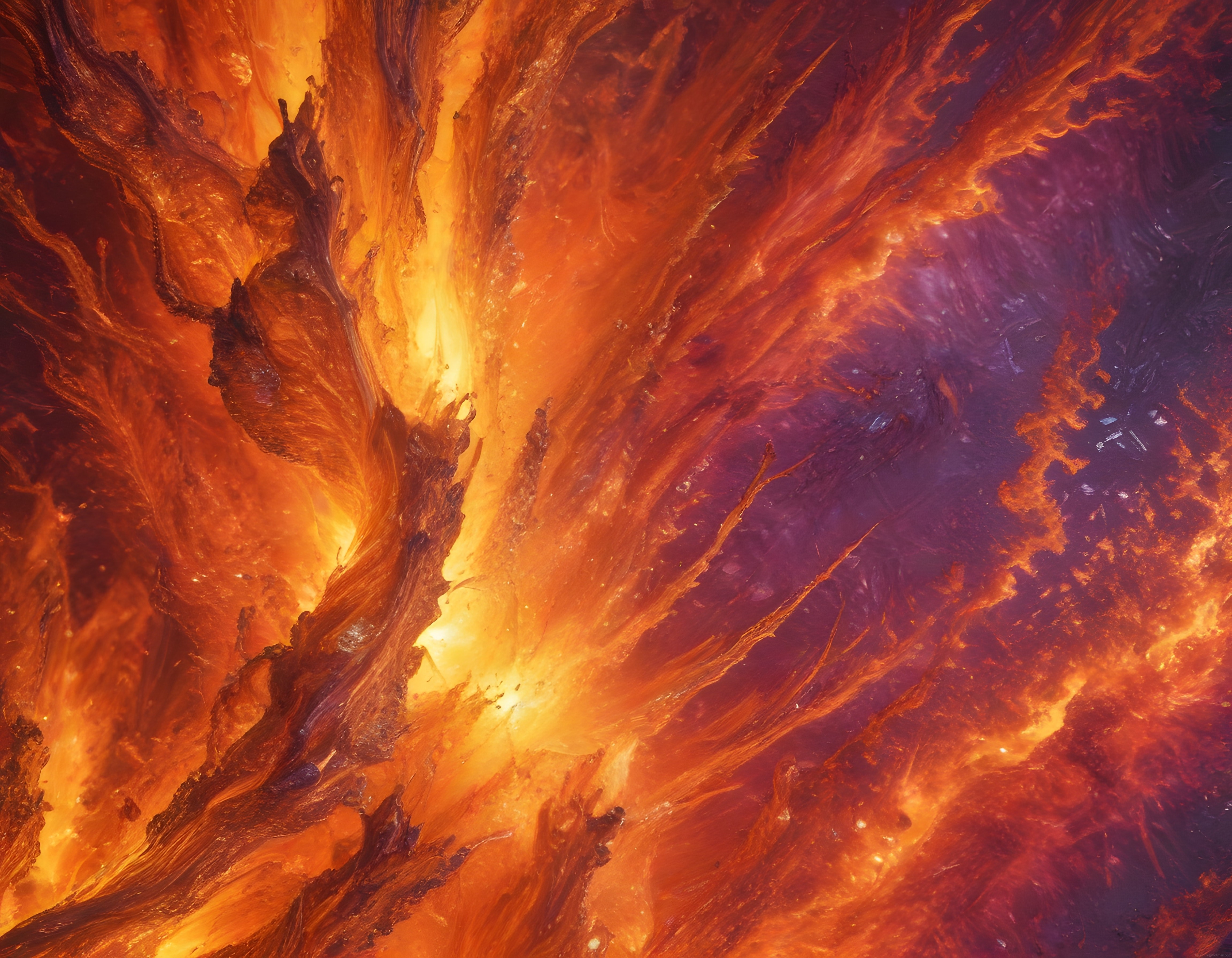 Evrenin derinliklerindeki alevli nebula ve yıldız doğumunun büyüleyici anı