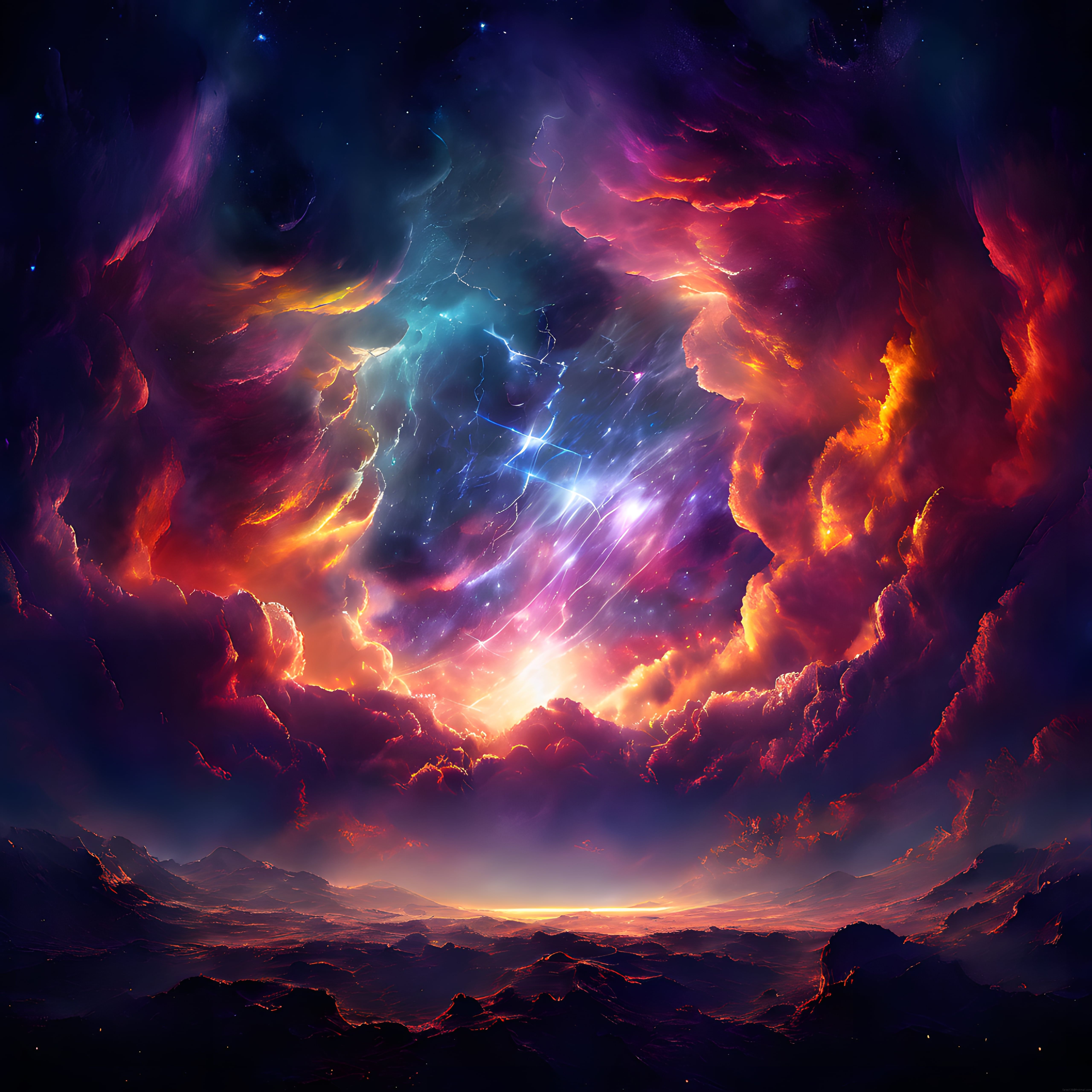 Evrenin Gizemli Köşesinde Nebula ve Yıldızların Işıltılı Dansı