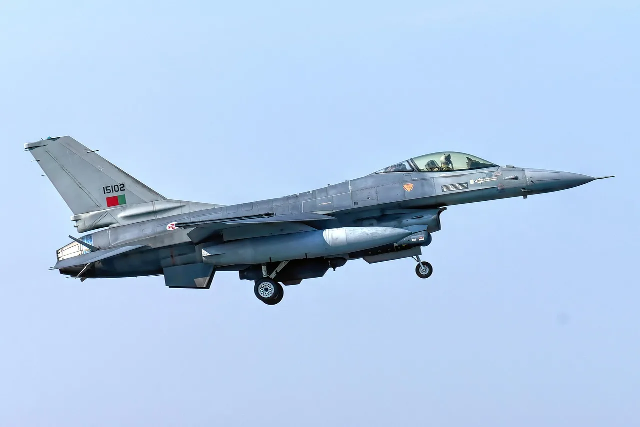 F-16 savaş uçağı gökyüzünde - askeri jet
