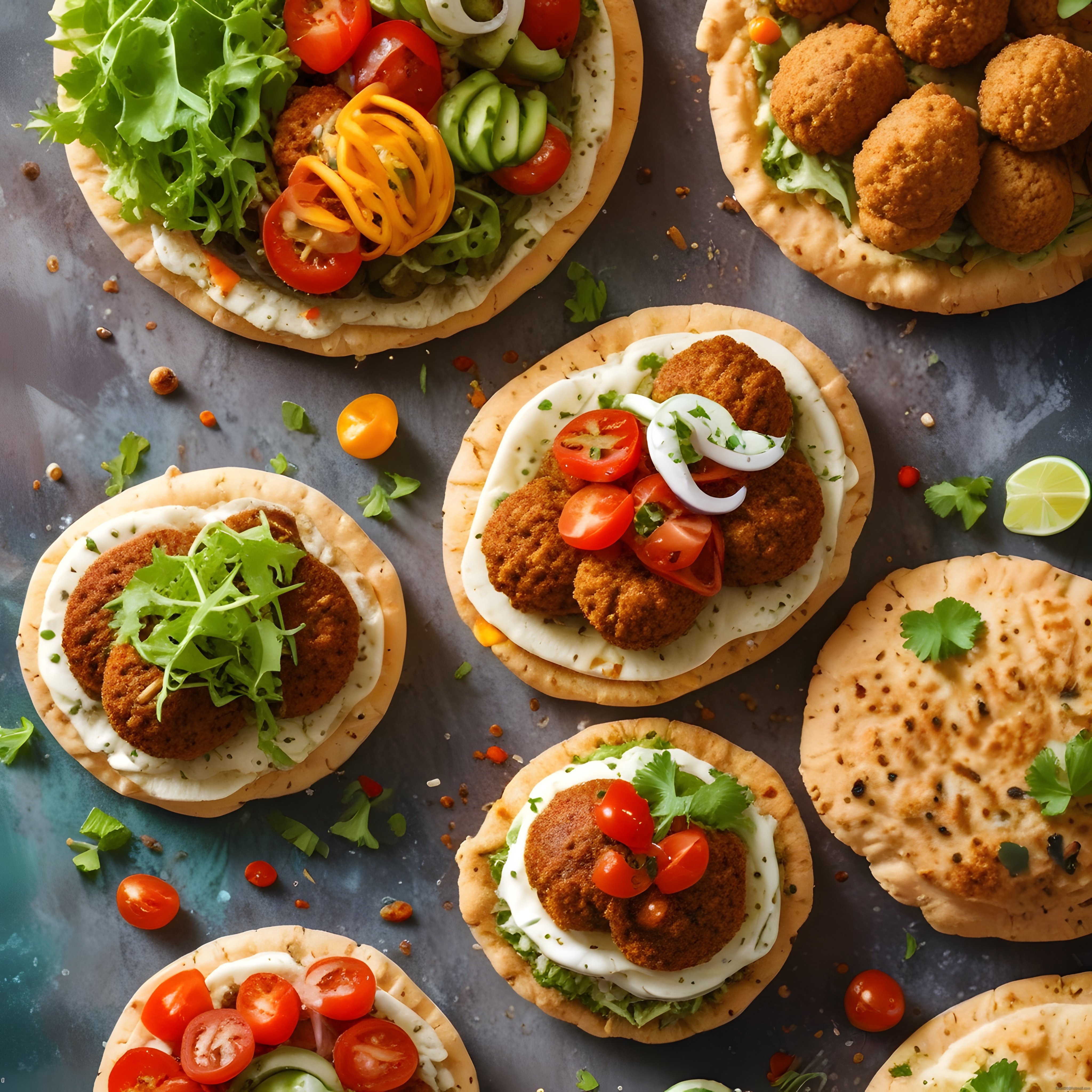 Falafel Köfteli Taze Sebzeli Pide Sunumu ve Pratik Akdeniz Tarifleri