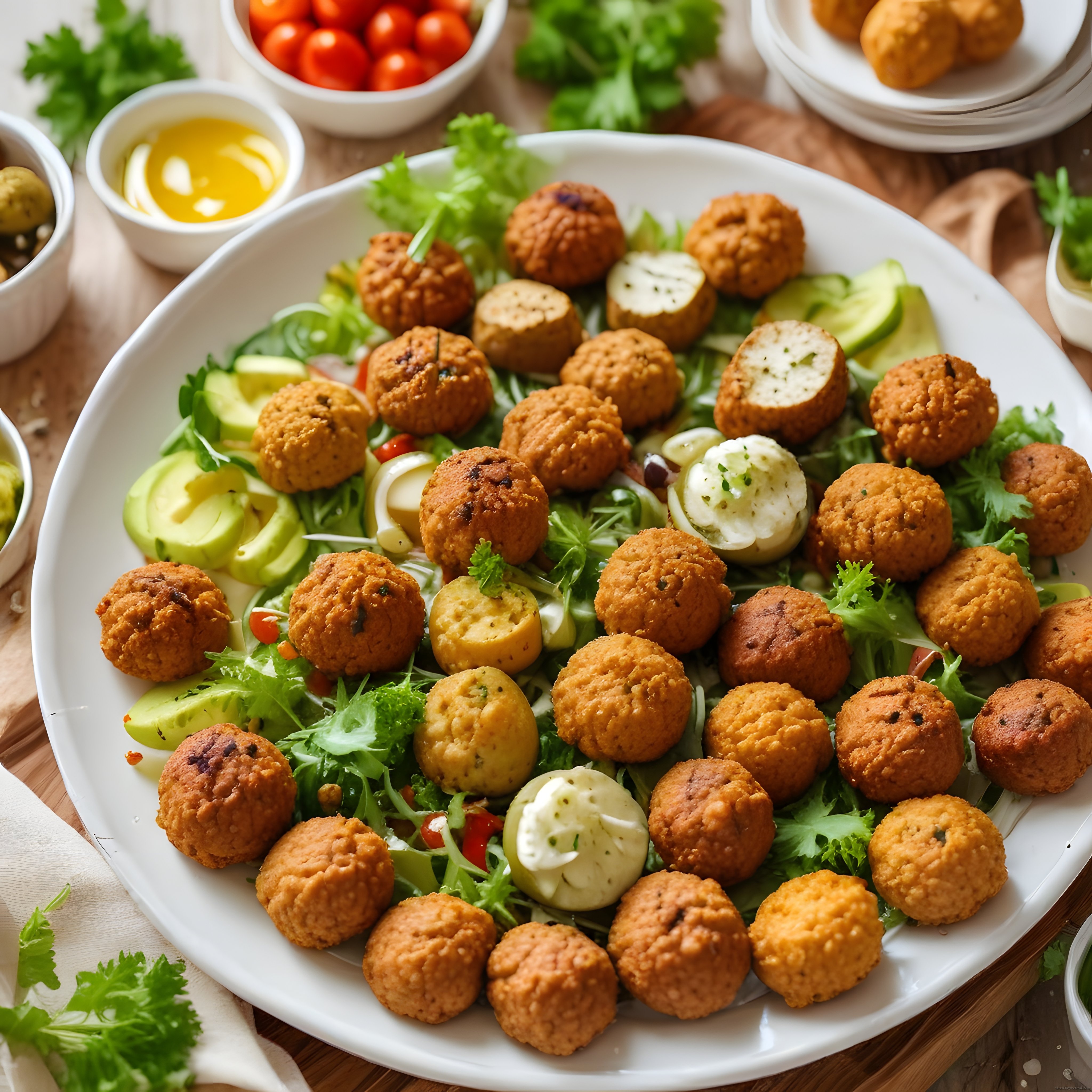 Falafelli Avokado Salata: Ortadoğu Esintili Sağlıklı Kase Tarifi