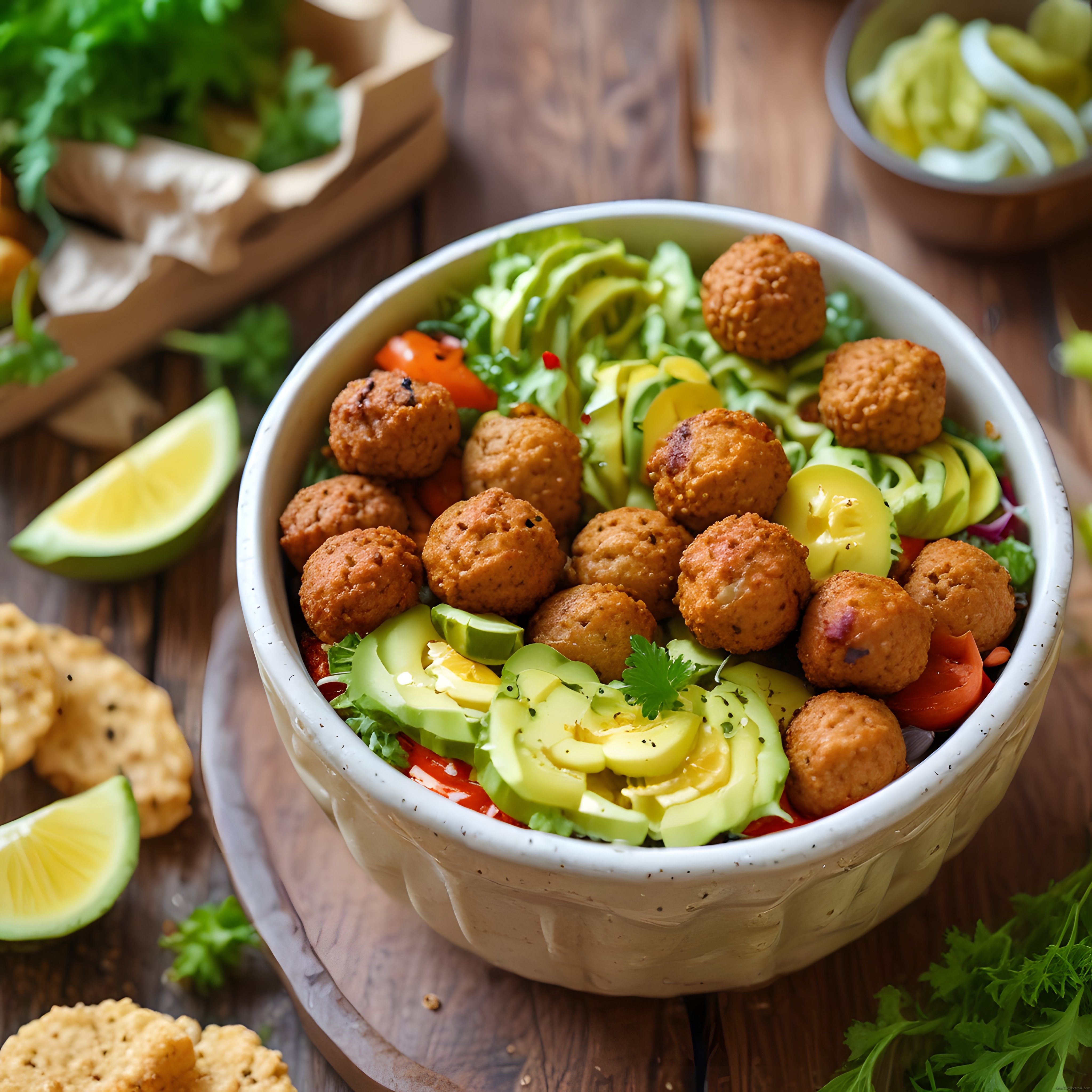 Falafelli Avokadolu Vegan Kase: Ortadoğu Esintili Sağlıklı ve Renkli Tarif