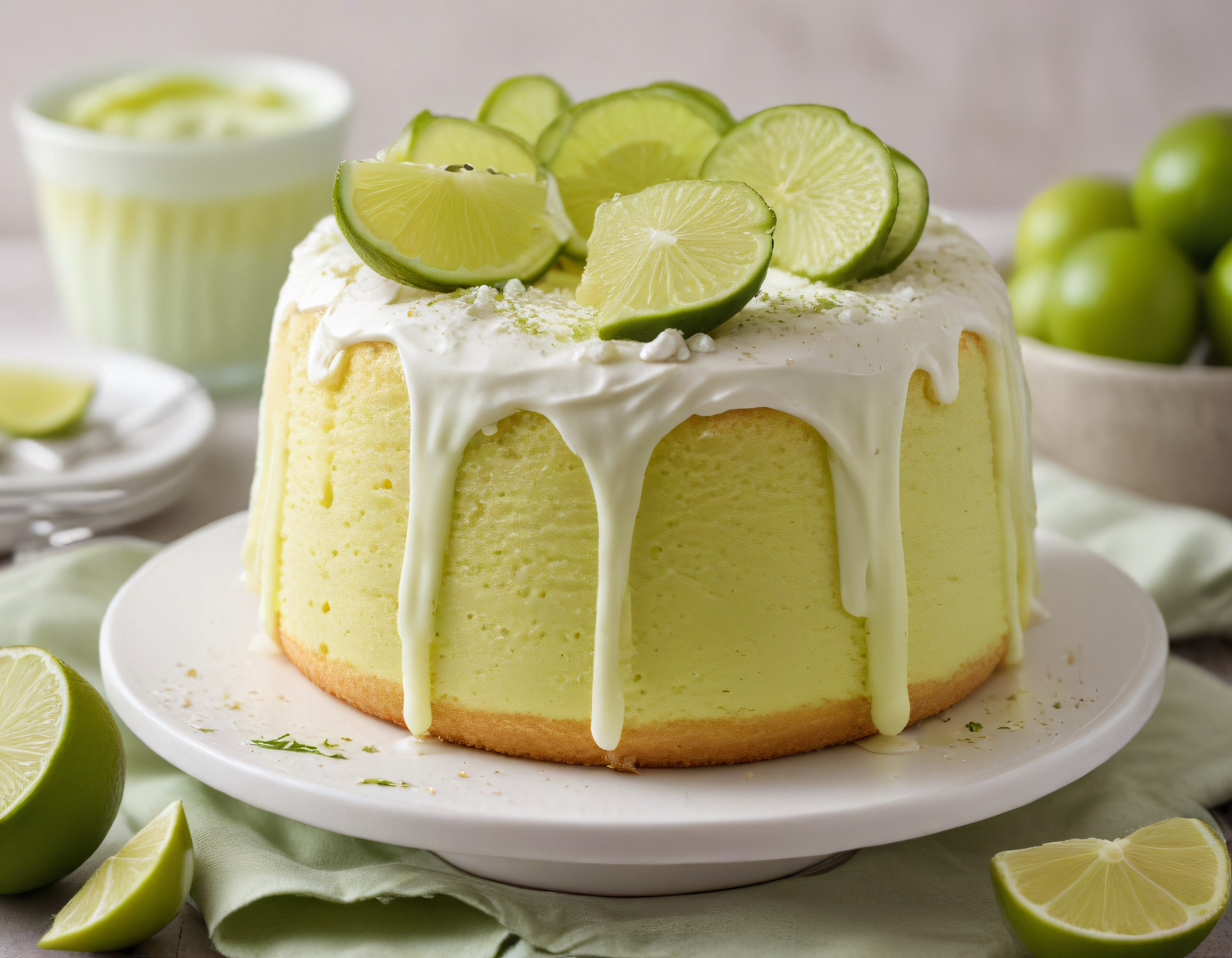 Ferah Limonlu Yumuşak Kek: Beyaz Glazürlü ve Taze Limon Süslemeli Şık Sunum