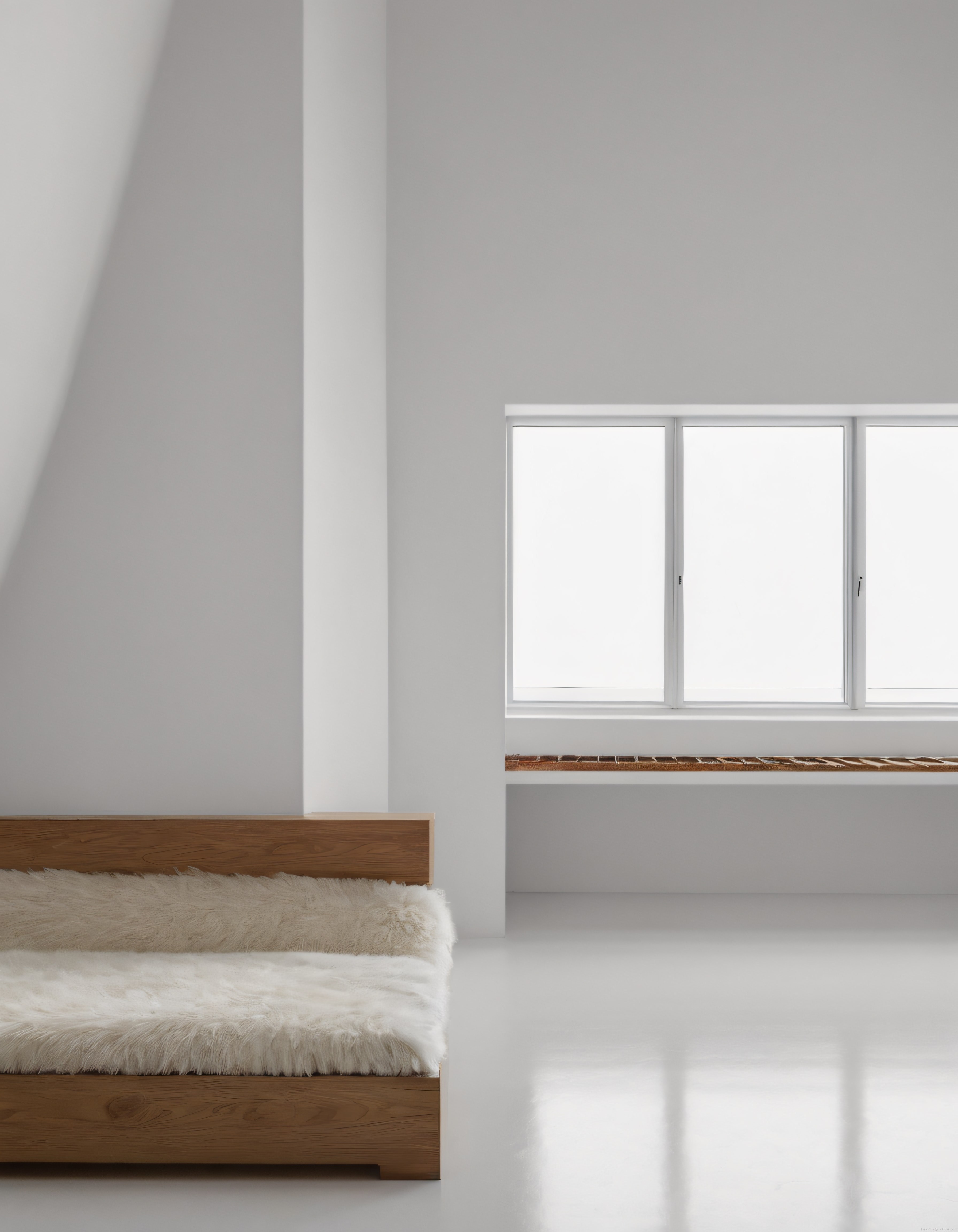Ferah ve Aydınlık Minimalist Oda Tasarımında Beyaz Tonlar ve Doğal Ahşap Uyumu