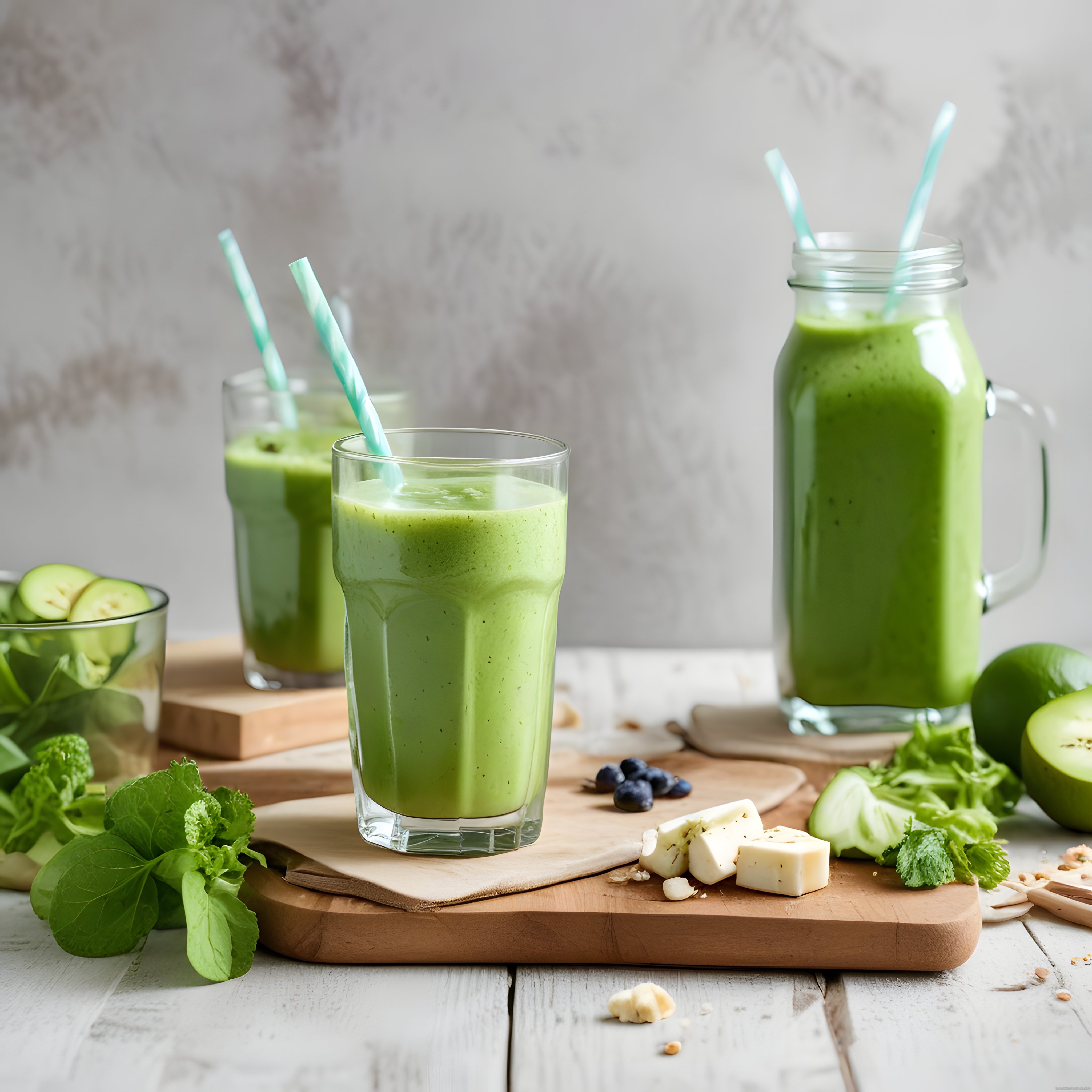 Ferah Yeşil Detoks Smoothie: Salatalık, Kivi ve Ispanaklı Sağlıklı İçecek