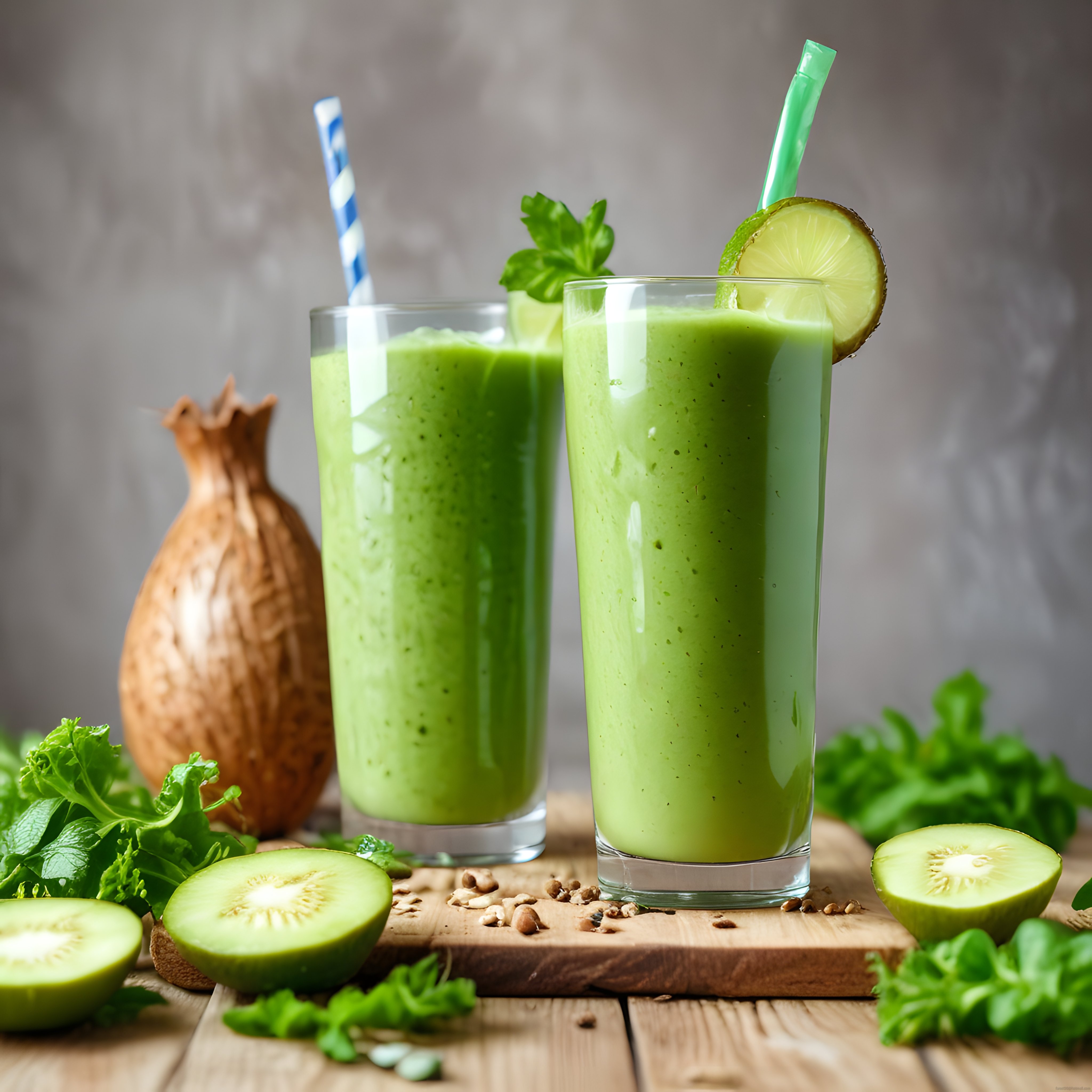 Ferahlatıcı Yeşil Smoothie: Kivi ve Ispanaklı Sağlıklı İçecek Tarifi