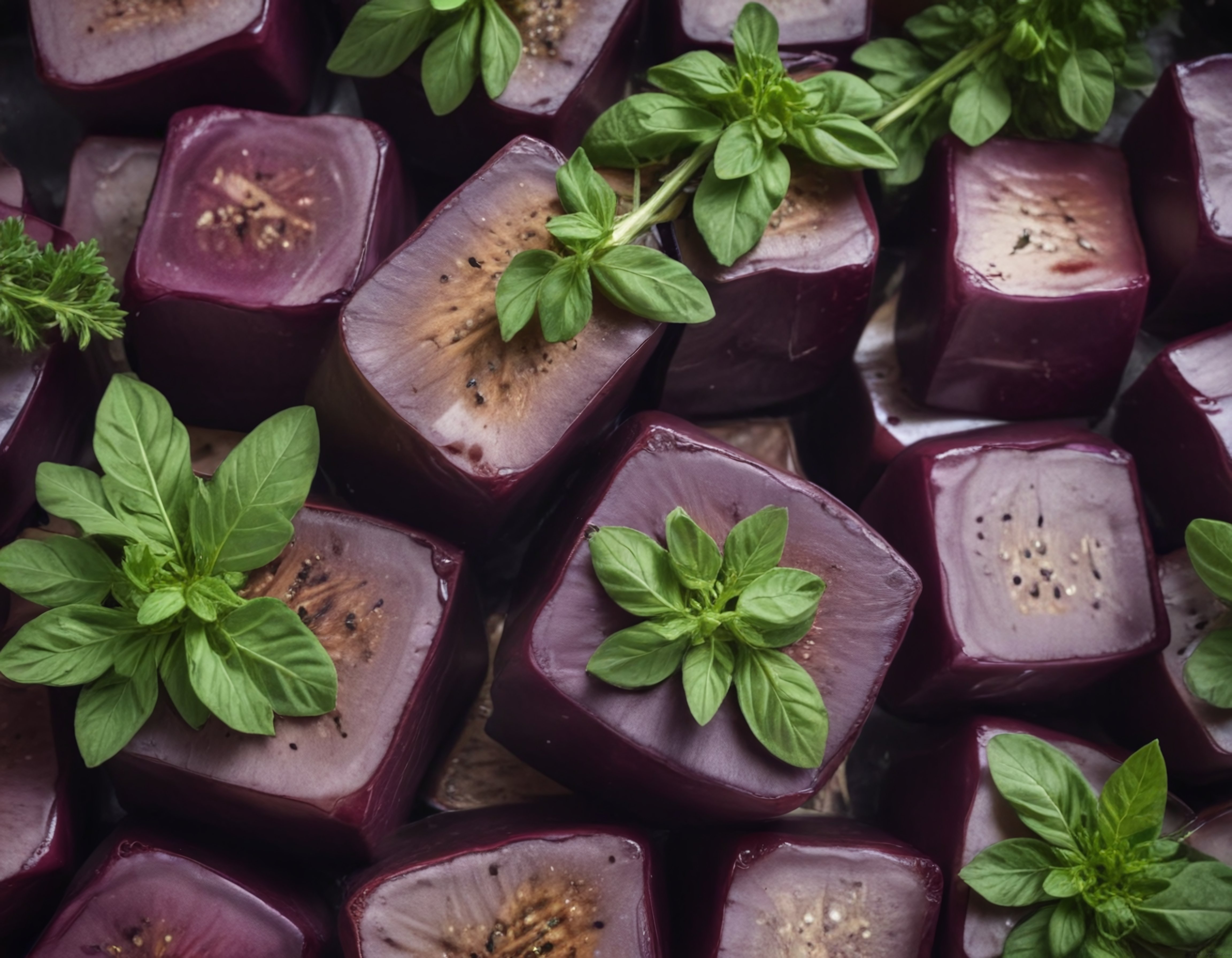 Fesleğen ve Baharatla Süslenmiş Renkli Pancarlı Vegan Blok Tarifi