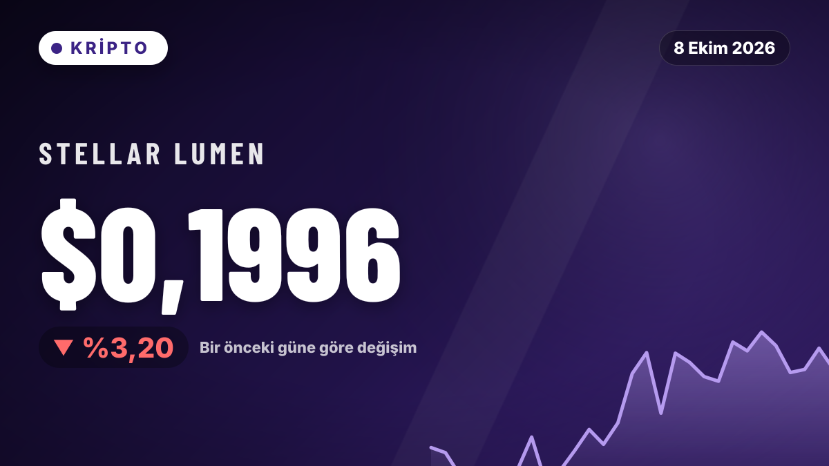 Stellar Lumen yüzde 3,20 geriledi
