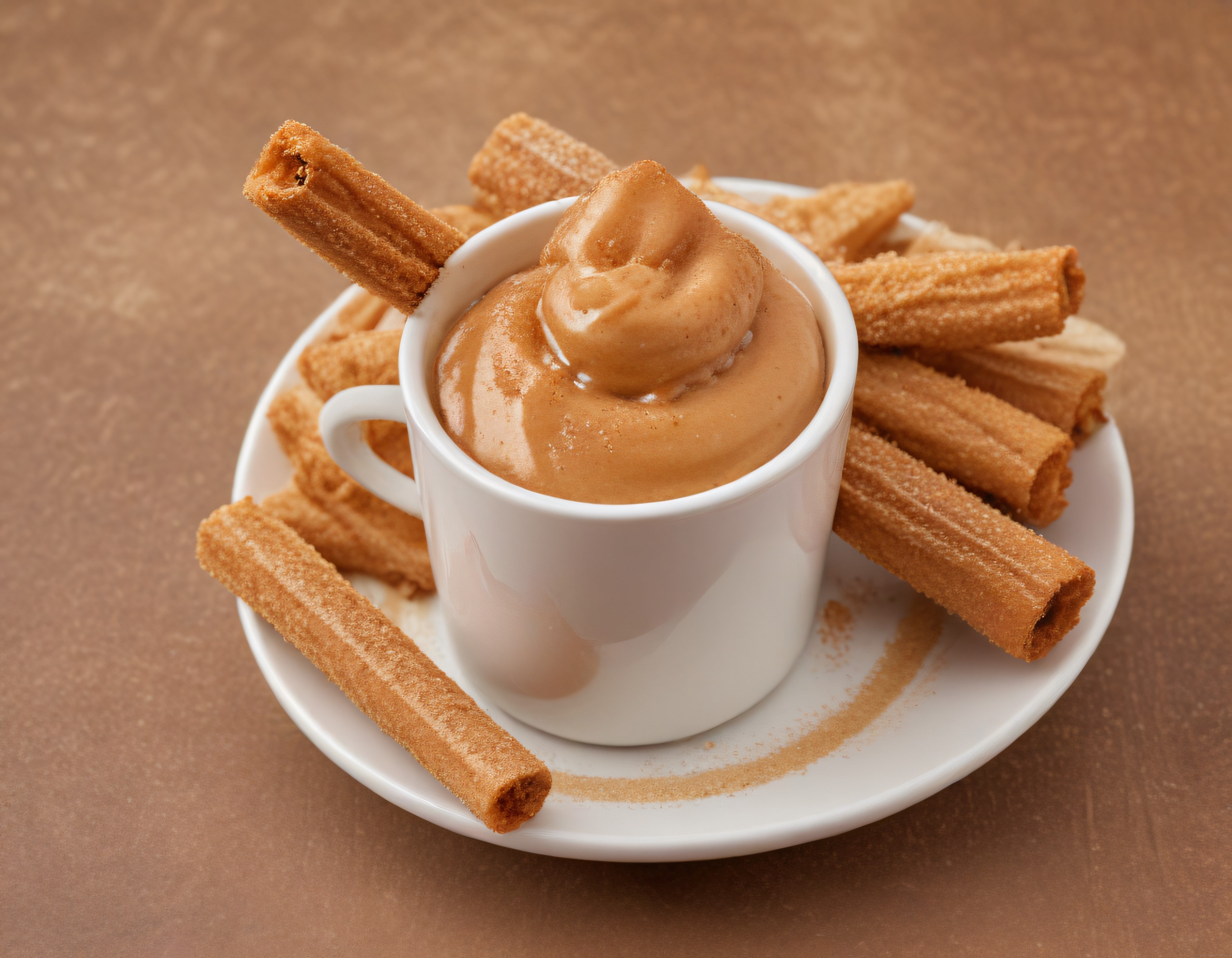 Fincanda Karamel Sos ve Şekerli Çıtır Churros ile Sıcak Tatlı Servisi
