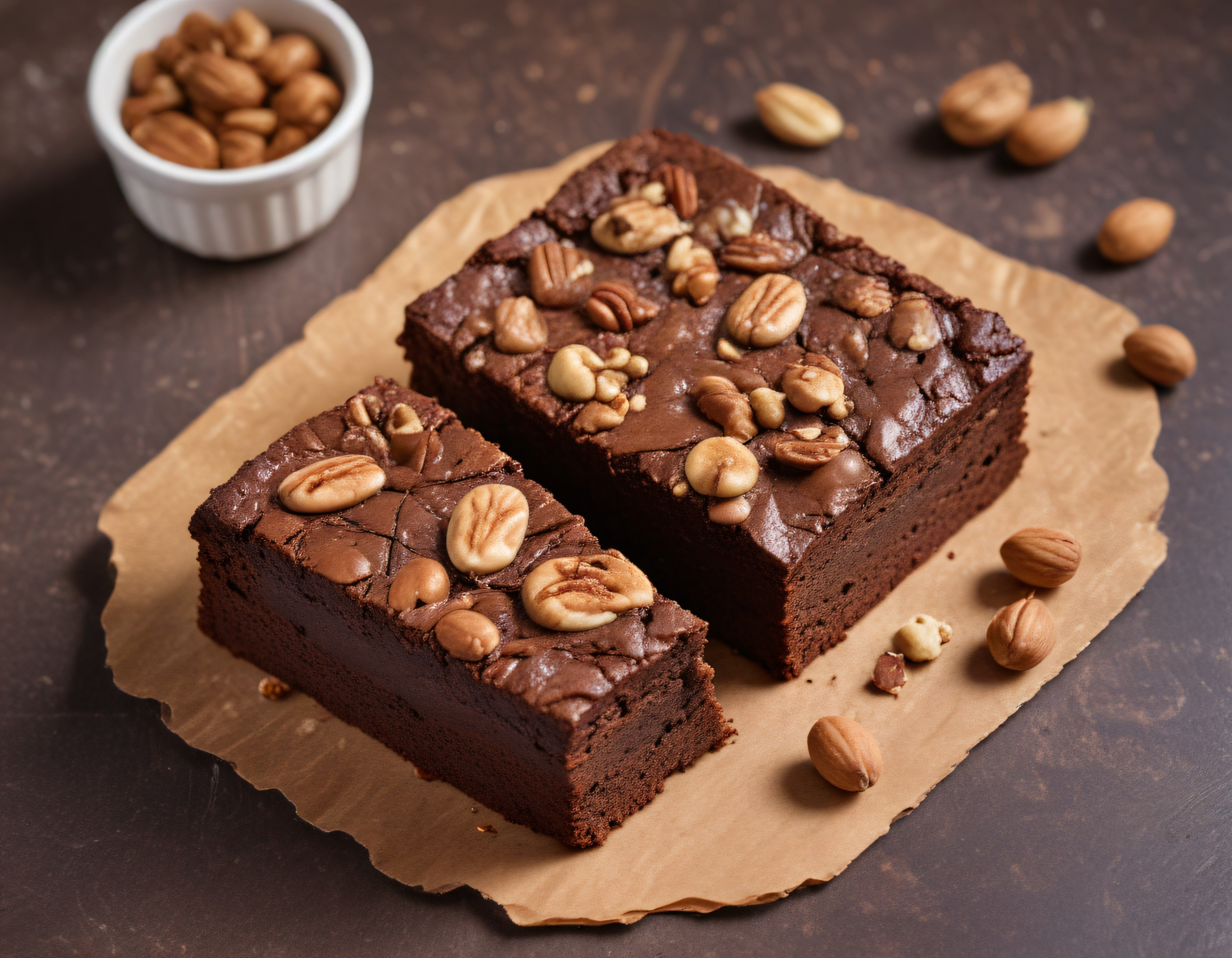 Fındıklı Çikolatalı Brownie Kareleri – Islak Kek ve Tatlı Görseli