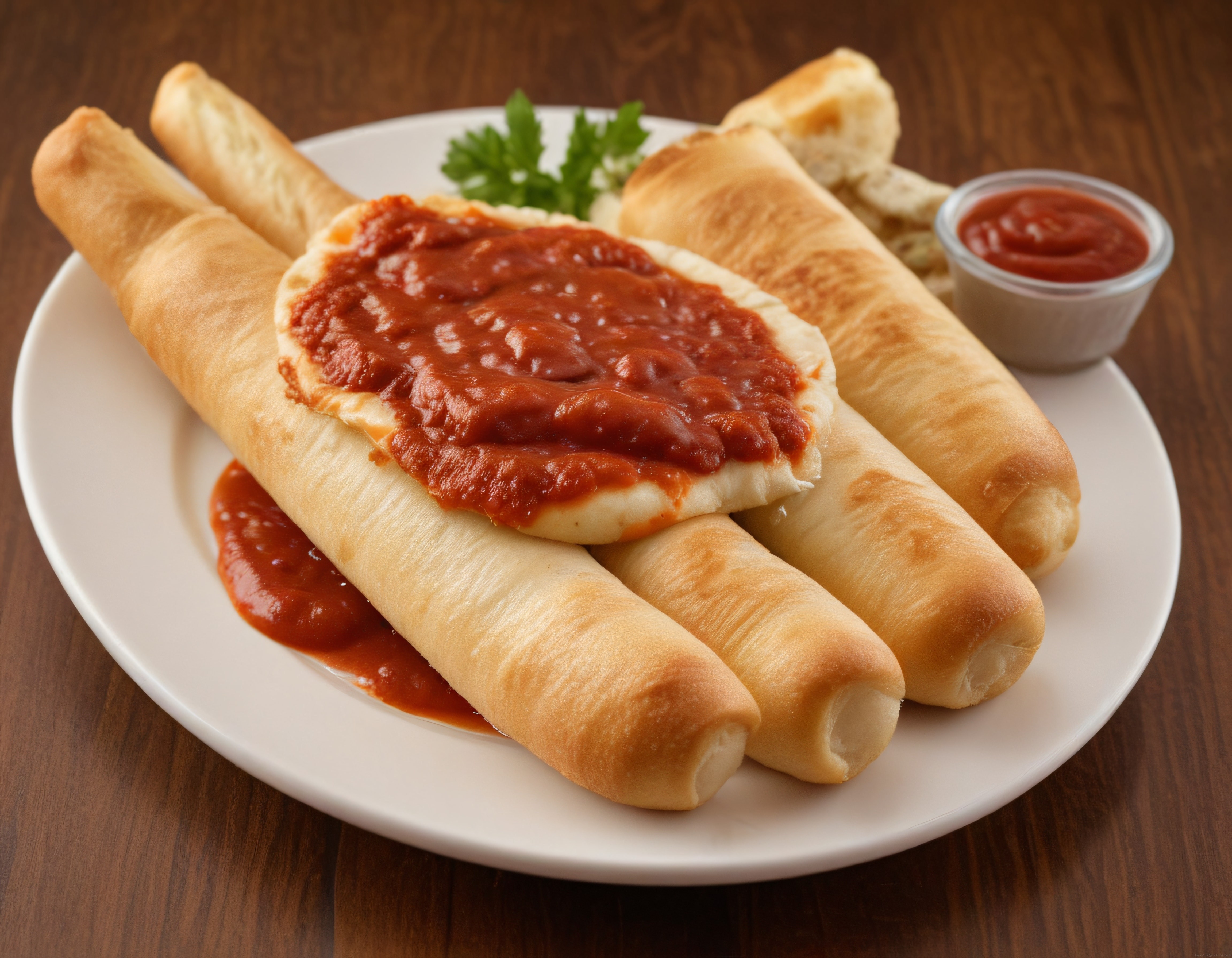 Fırında Domates Soslu Çıtır Rulo Börek ve Pizza Roll Tarifi Sunumu