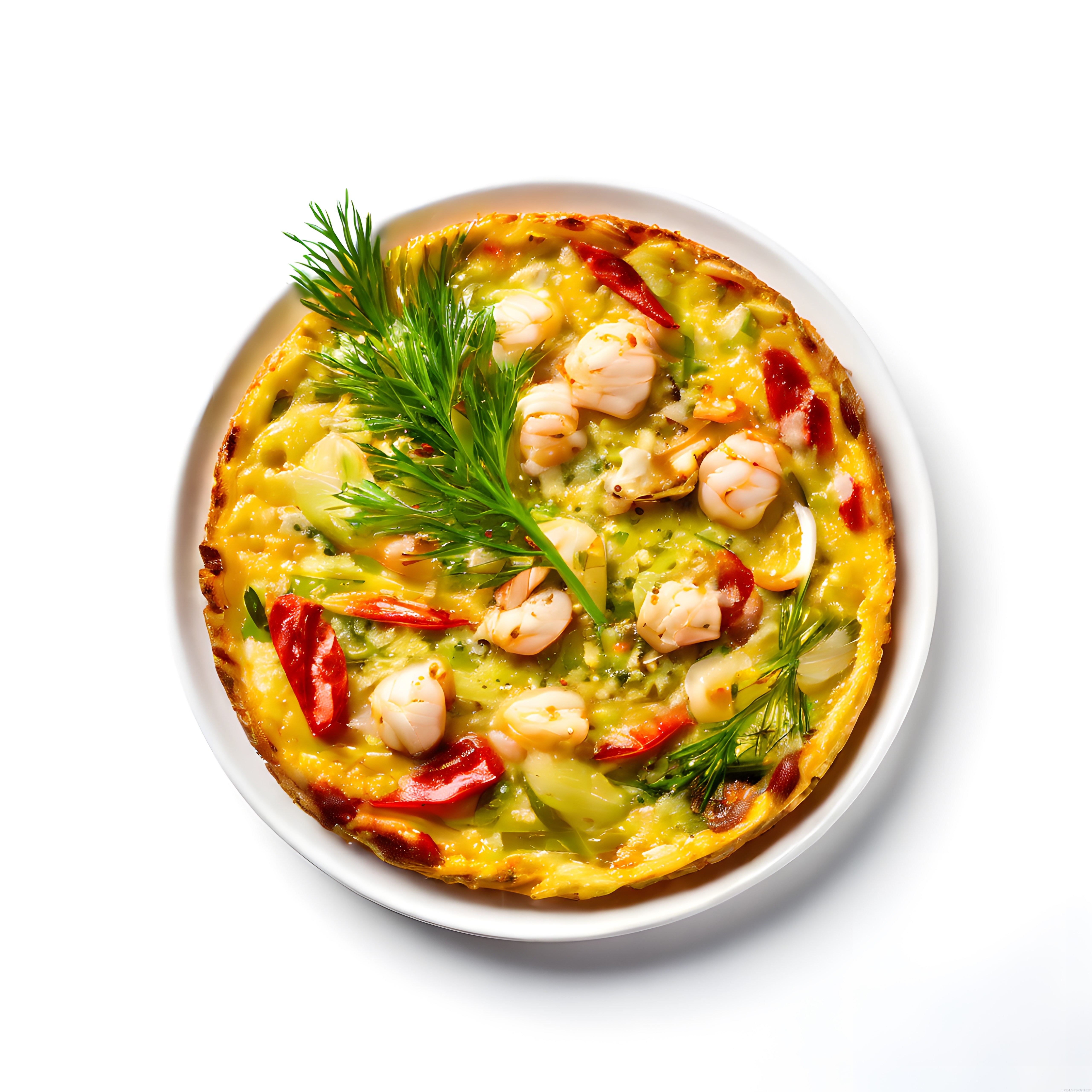 Fırında Karidesli Frittata Tarifi: Biberli ve Dereotlu Pratik Kahvaltı