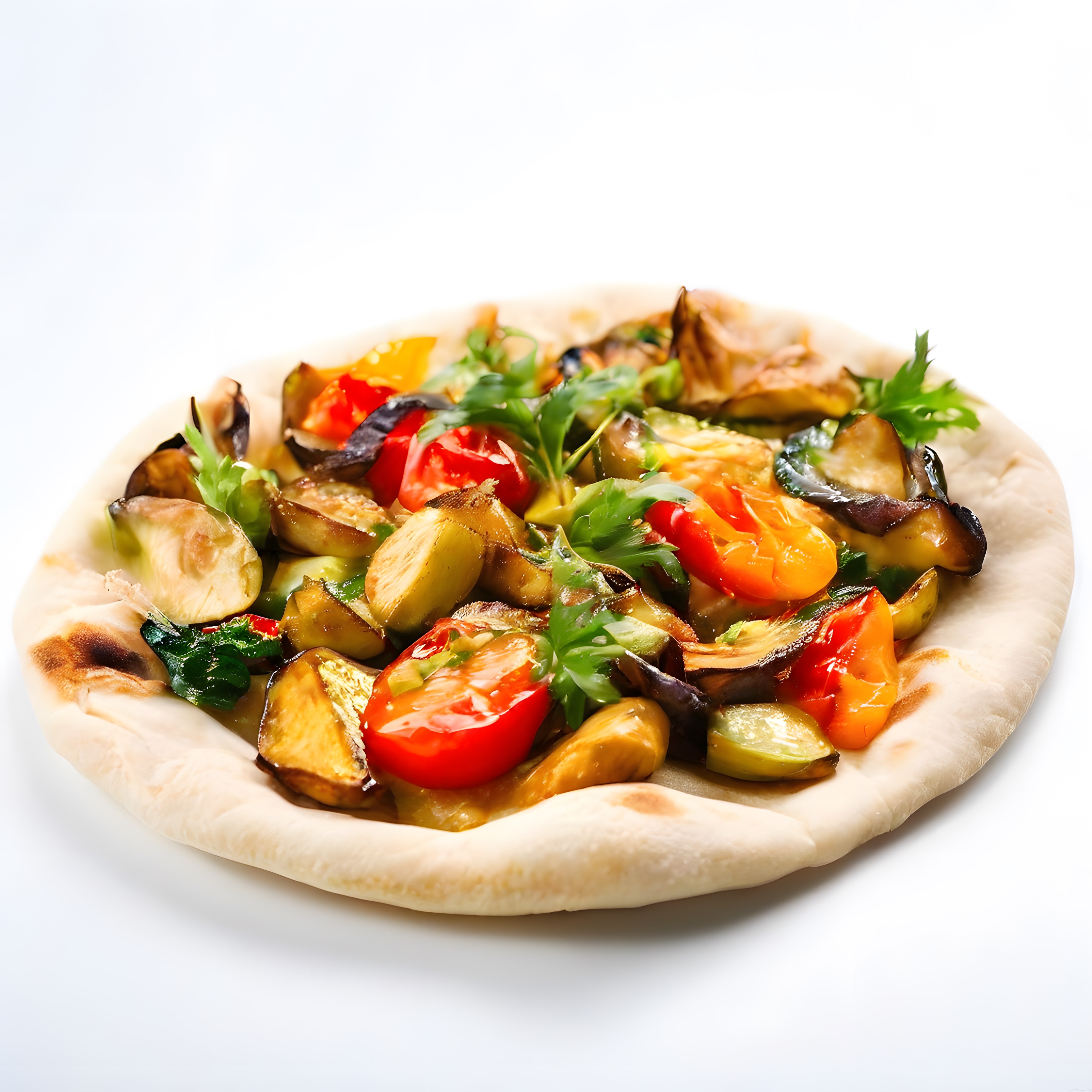 Fırında Kızartılmış Sebzelerle Hazırlanan İnce Hamur Pizza Tarifi