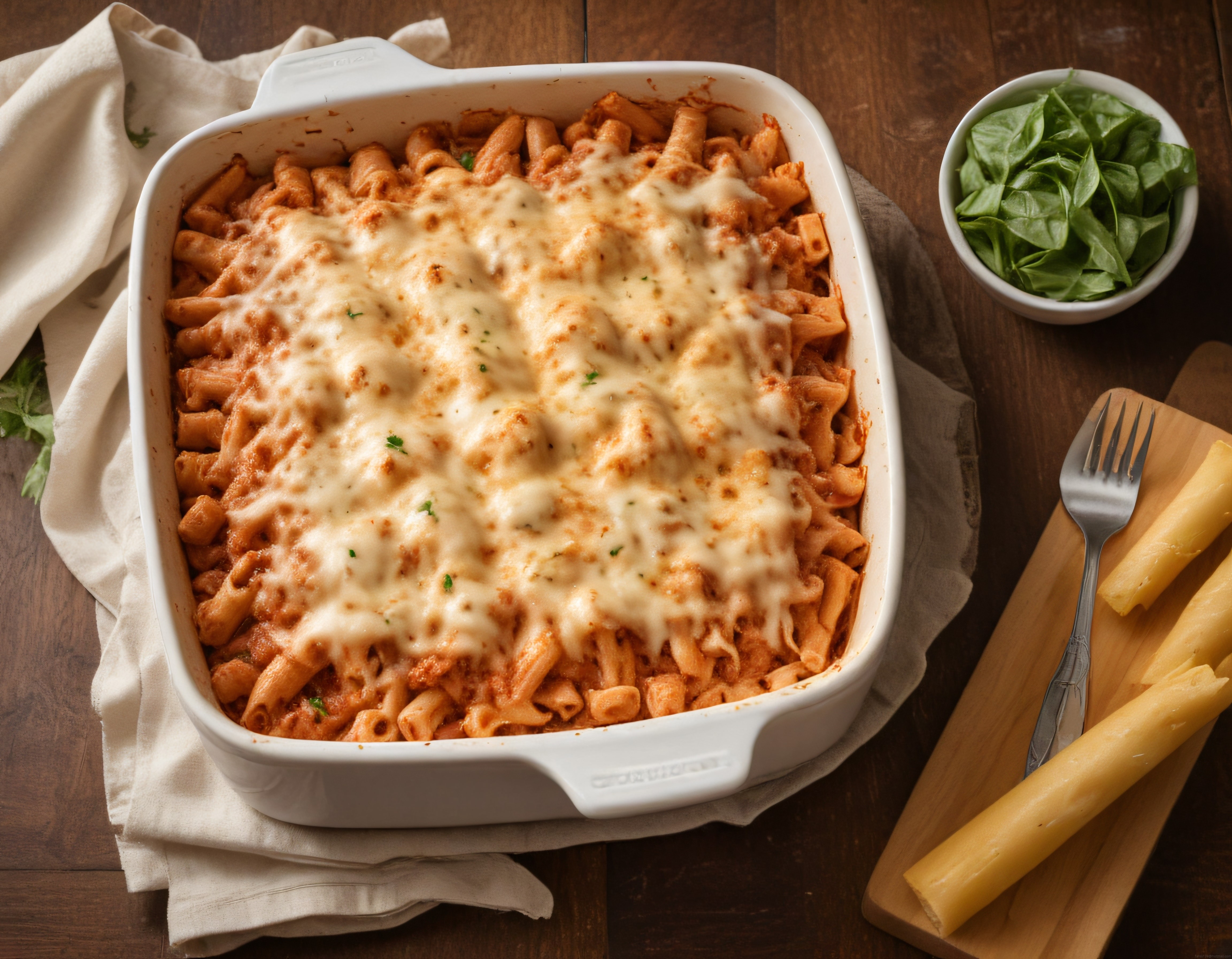 Fırında Kremalı Domates Soslu Penne Makarna Tarifi ve Sunum Önerileri