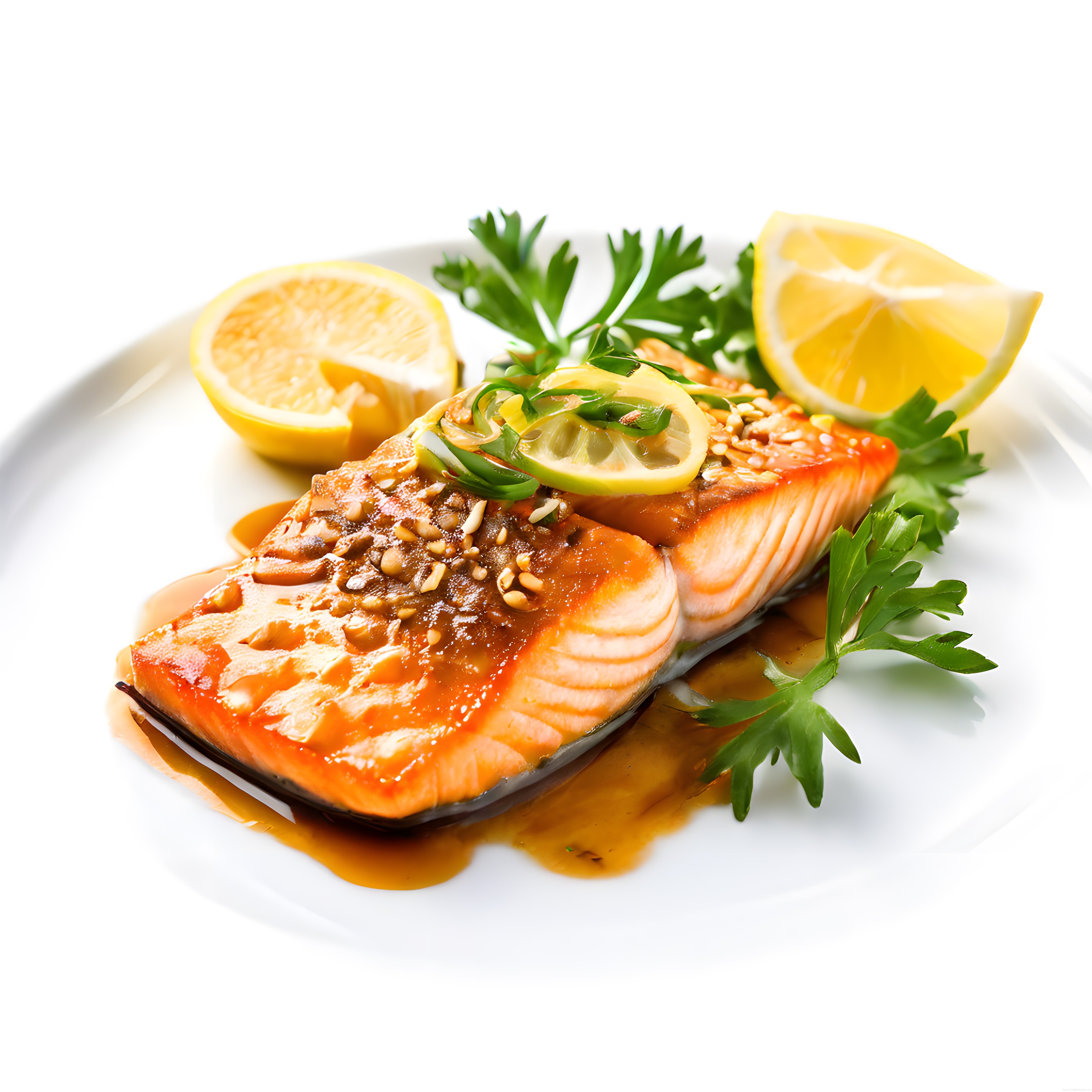 Fırında Soya Soslu Somon: Limon, Susam ve Yeşil Soğan ile Lezzetli Sunum