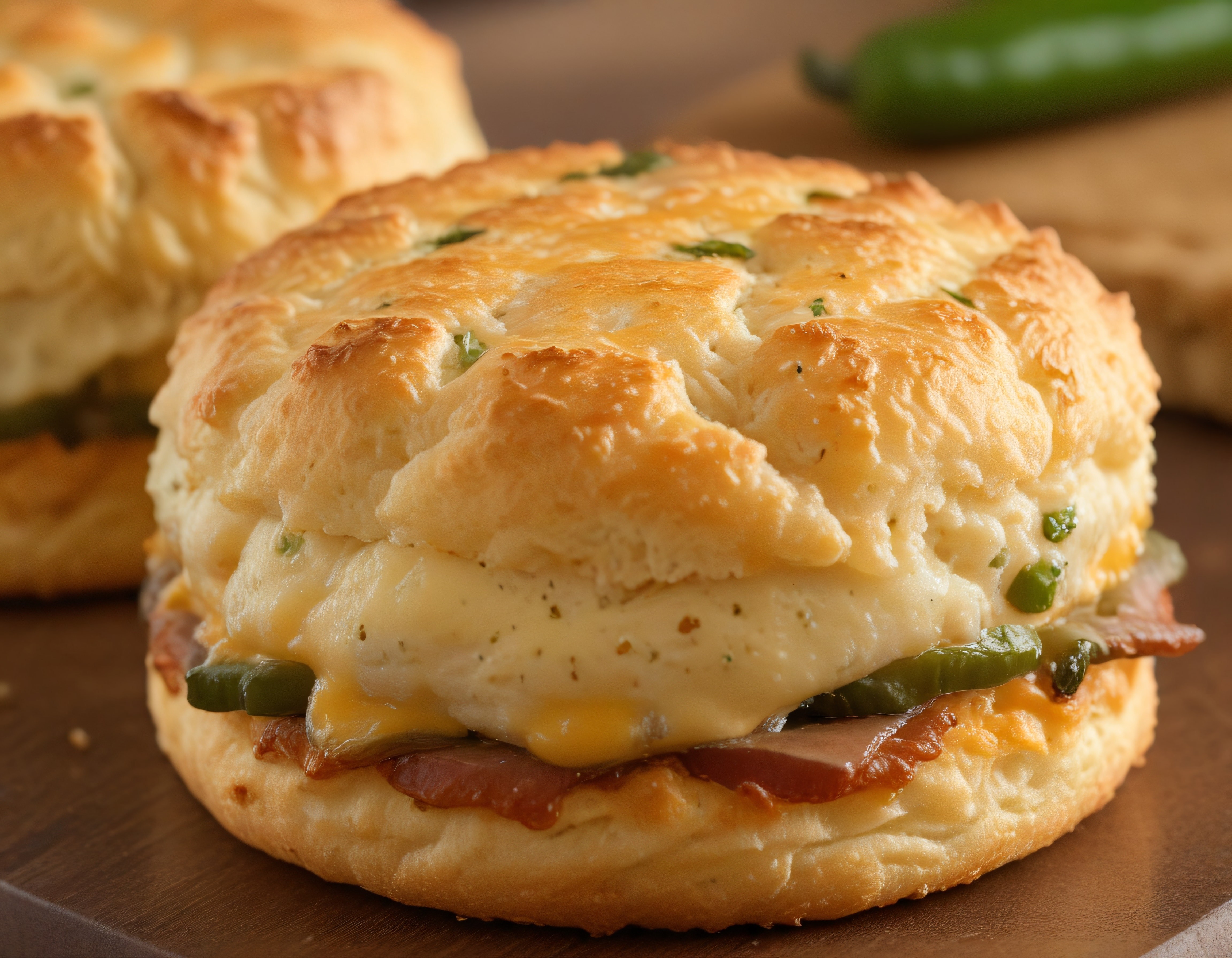 Fırından Çıtır Milföyde Omletli Pastırmalı Kahvaltı Sandviçi Fırından Çıtır Milföyde Omletli Pastırmalı Kahvaltı Sandviçi