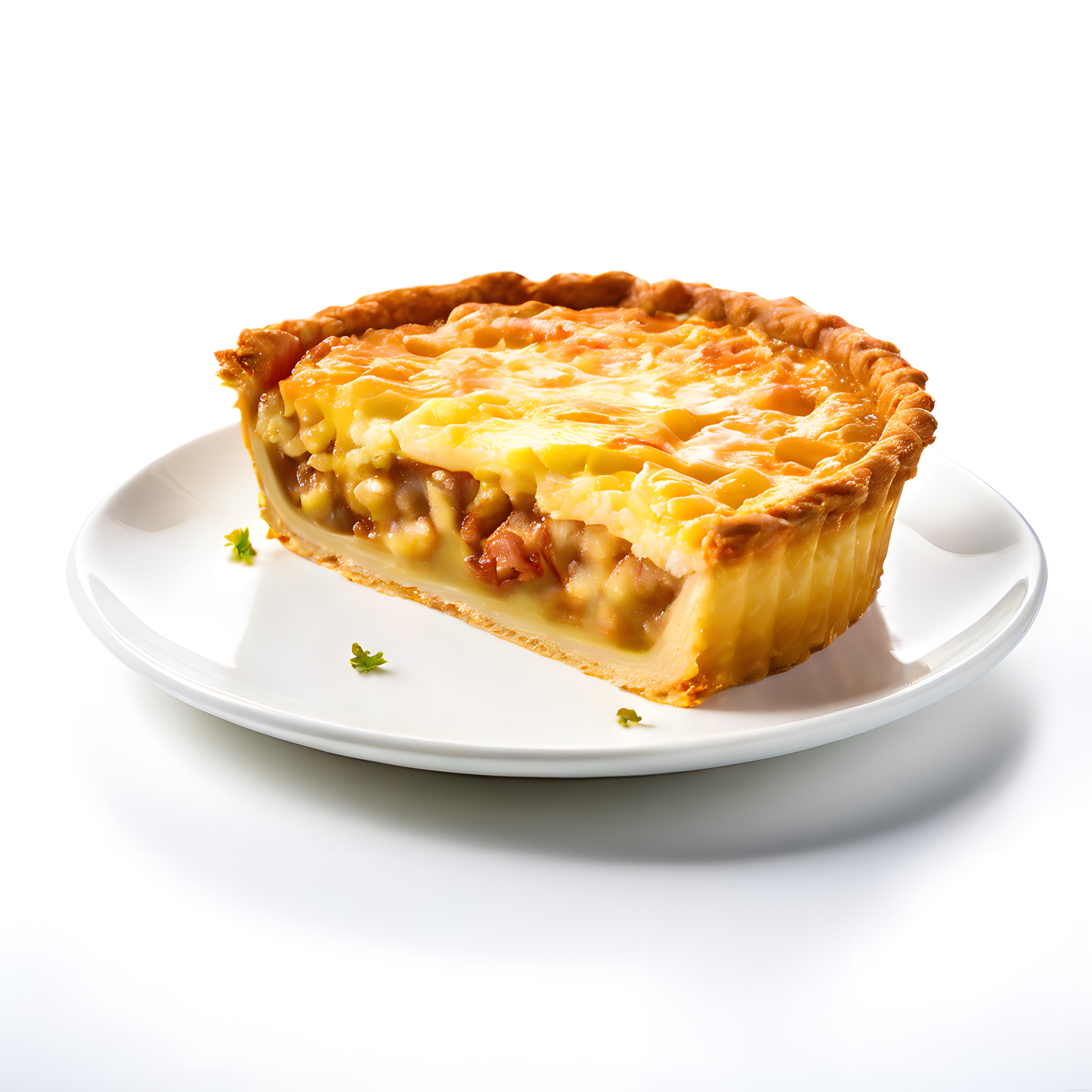 Fırından taze çıkmış mantarlı ve peynirli tuzlu tart sunumu
