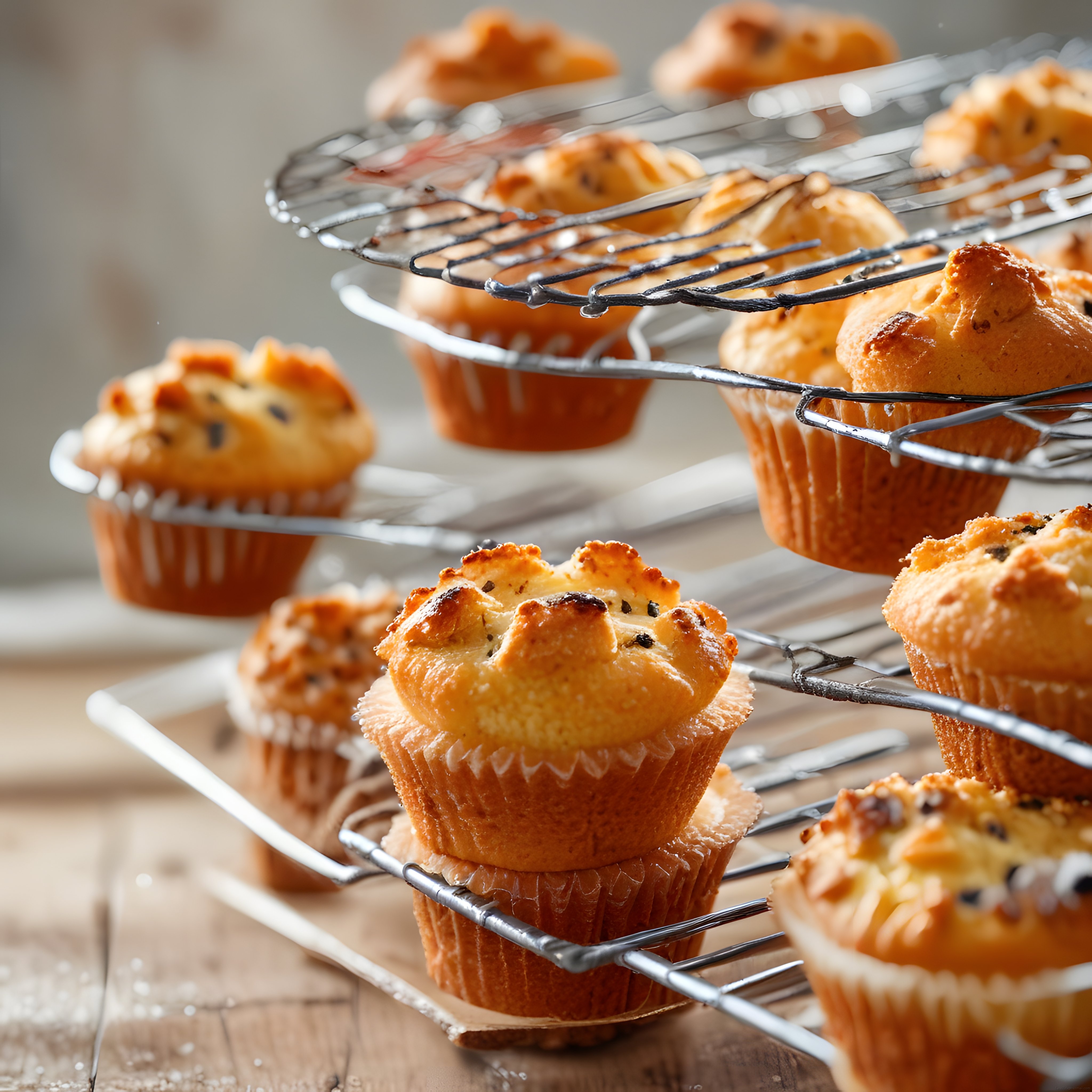 Fırından Yeni Çıkan Çikolatalı Muffinlerin Sıcacık ve Davetkar Sunumu