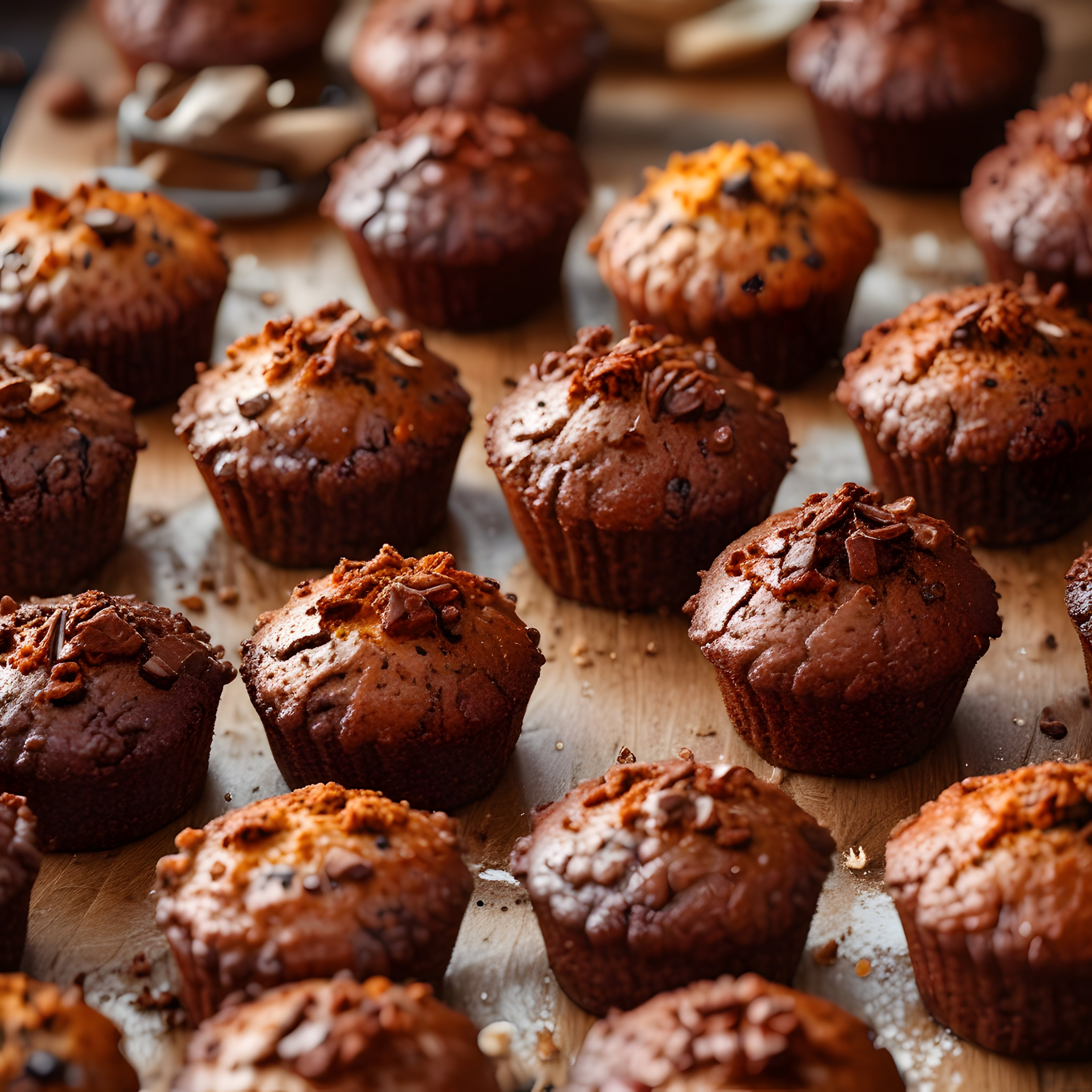 Fırından Yeni Çıkmış Çikolatalı Muffinlerle Sıcak Bir Mola Anı