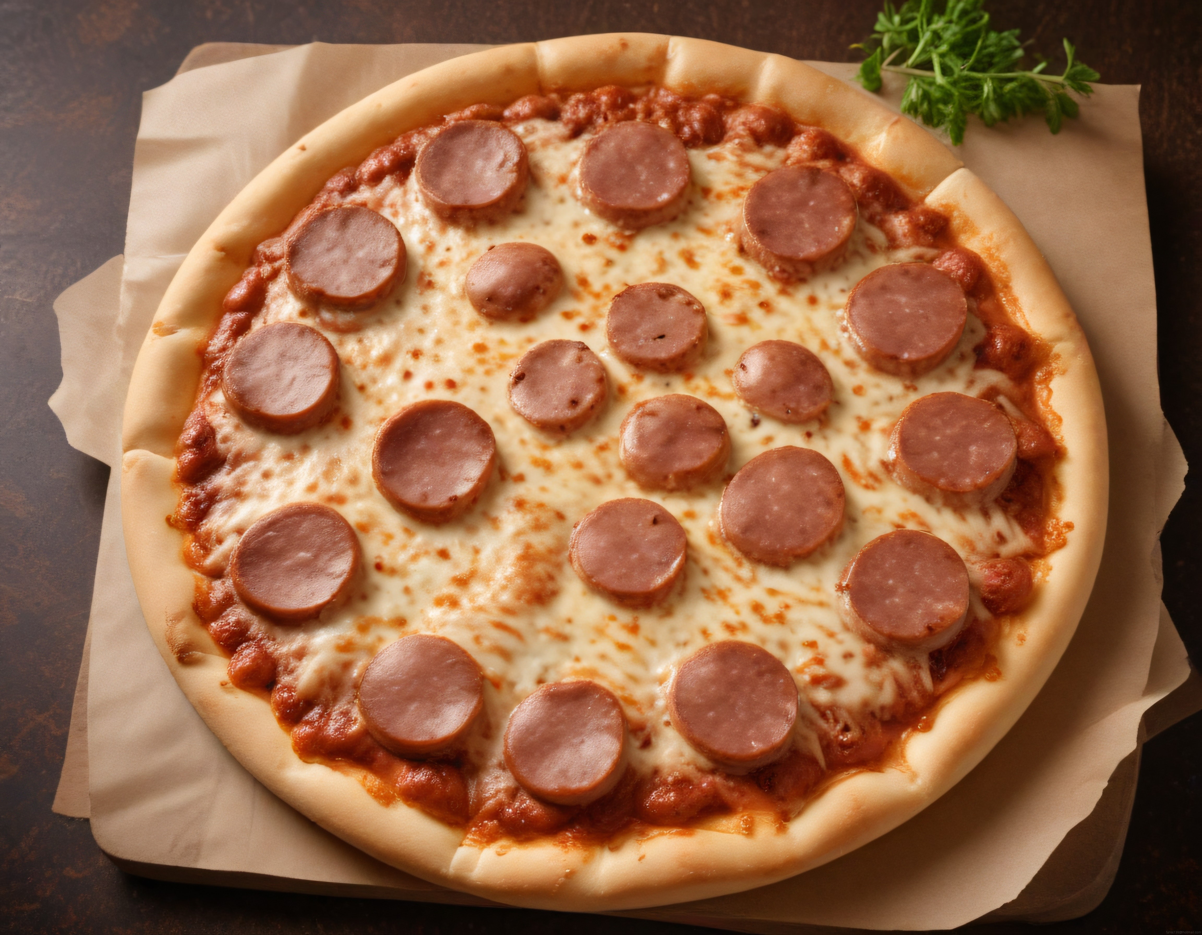 Fırından Yeni Çıkmış Sucuklu ve Bol Peynirli Ev Yapımı Pizza Tarifi