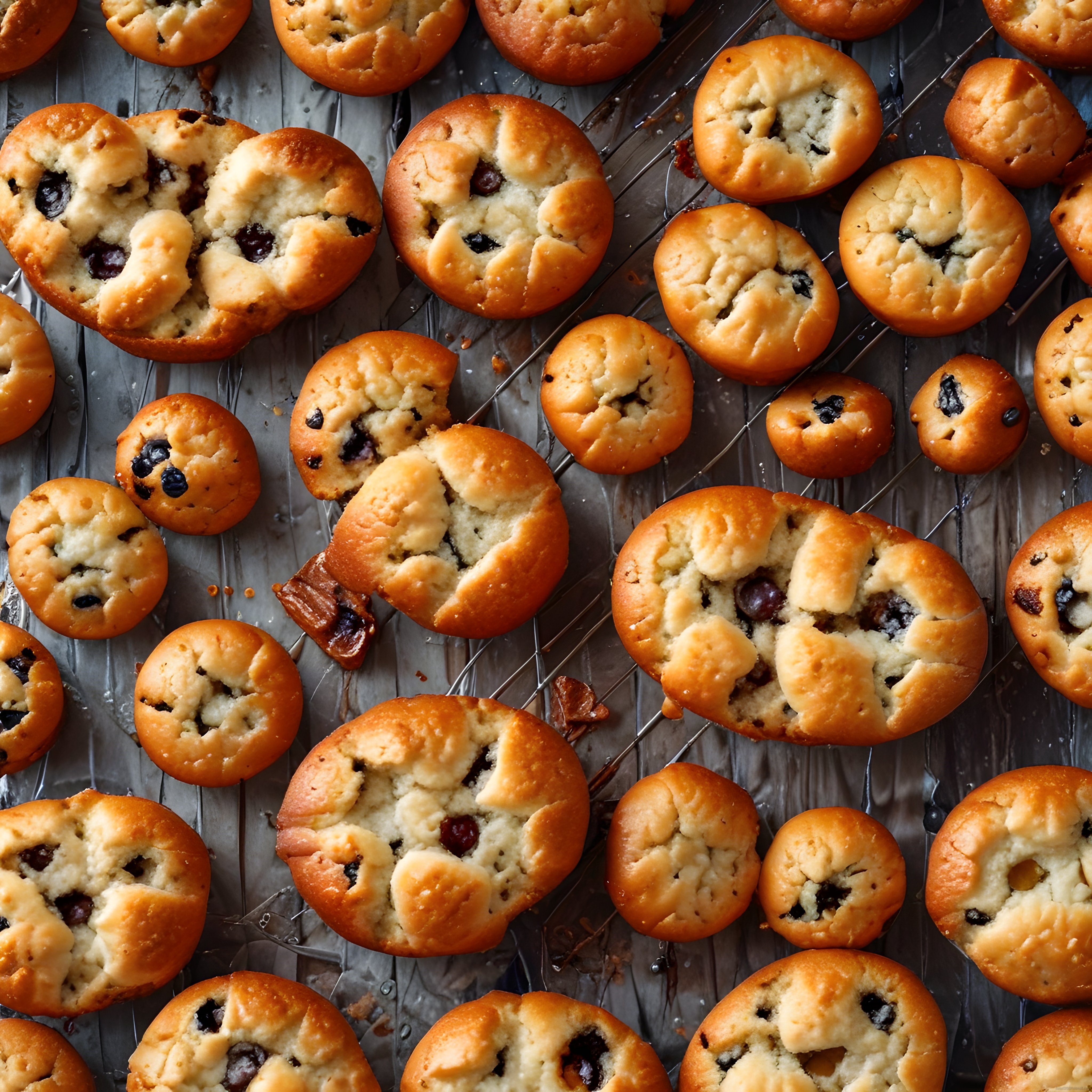 Fırından Yeni Çıkmış Yaban Mersinli Muffinler: Kahvaltı İçin Altın Sarısı Lezzet