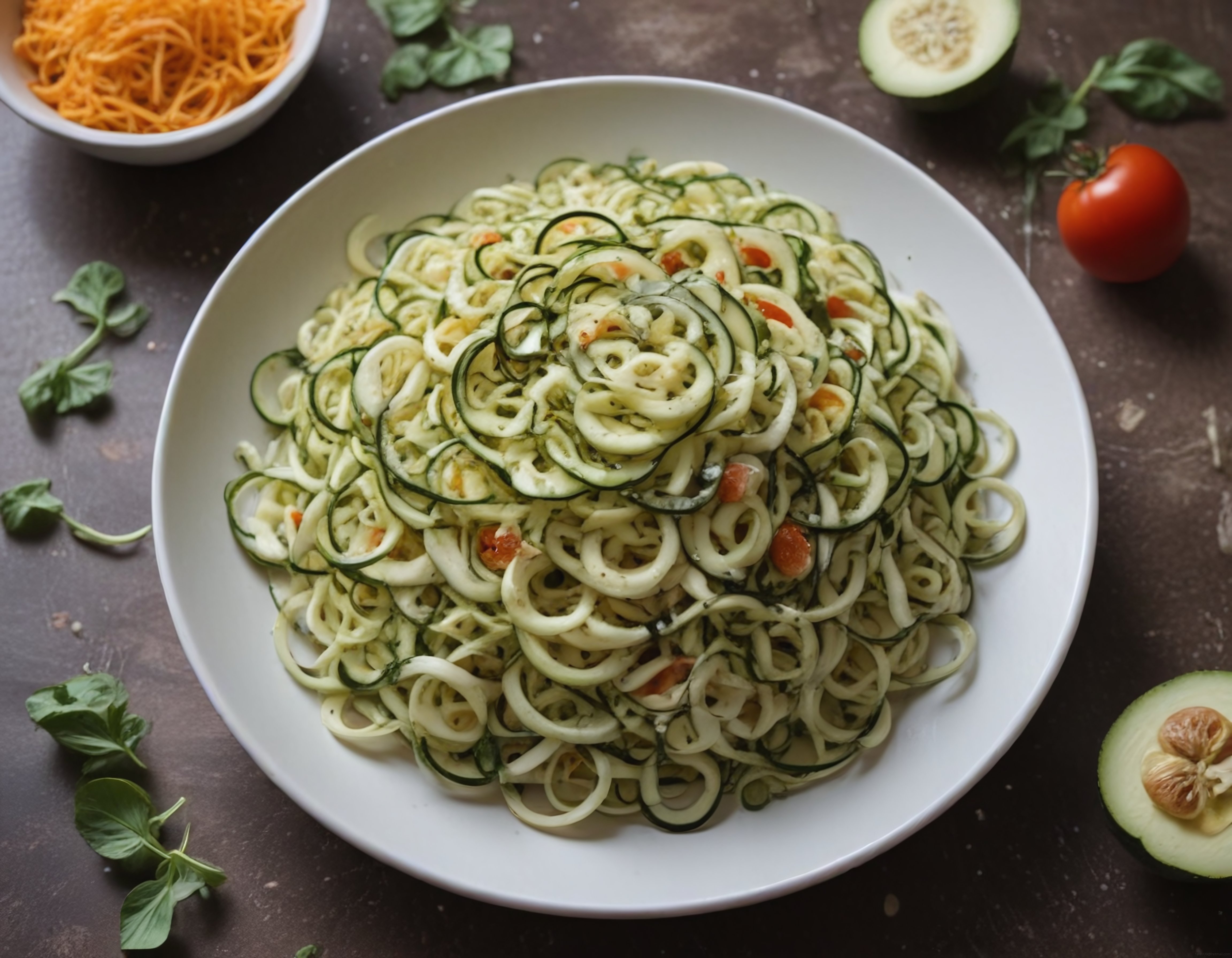 Fırınsız Kabak Spagetti Tarifi: Sağlıklı Zoodle Makarna ve Taze Sebzeler