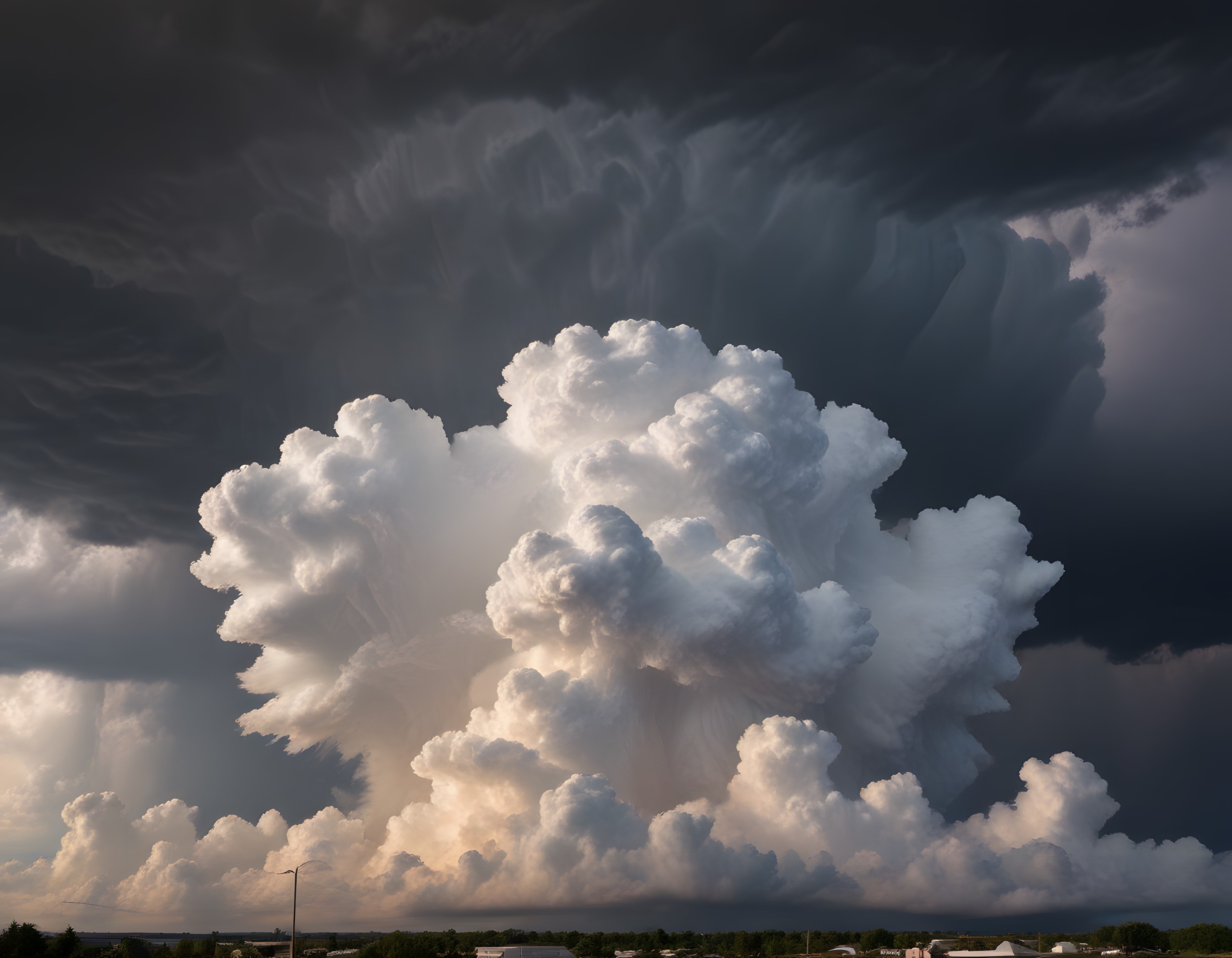 Fırtınanın Habercisi: Karanlık Gökyüzünde Yükselen Devasa Cumulonimbus Bulutu