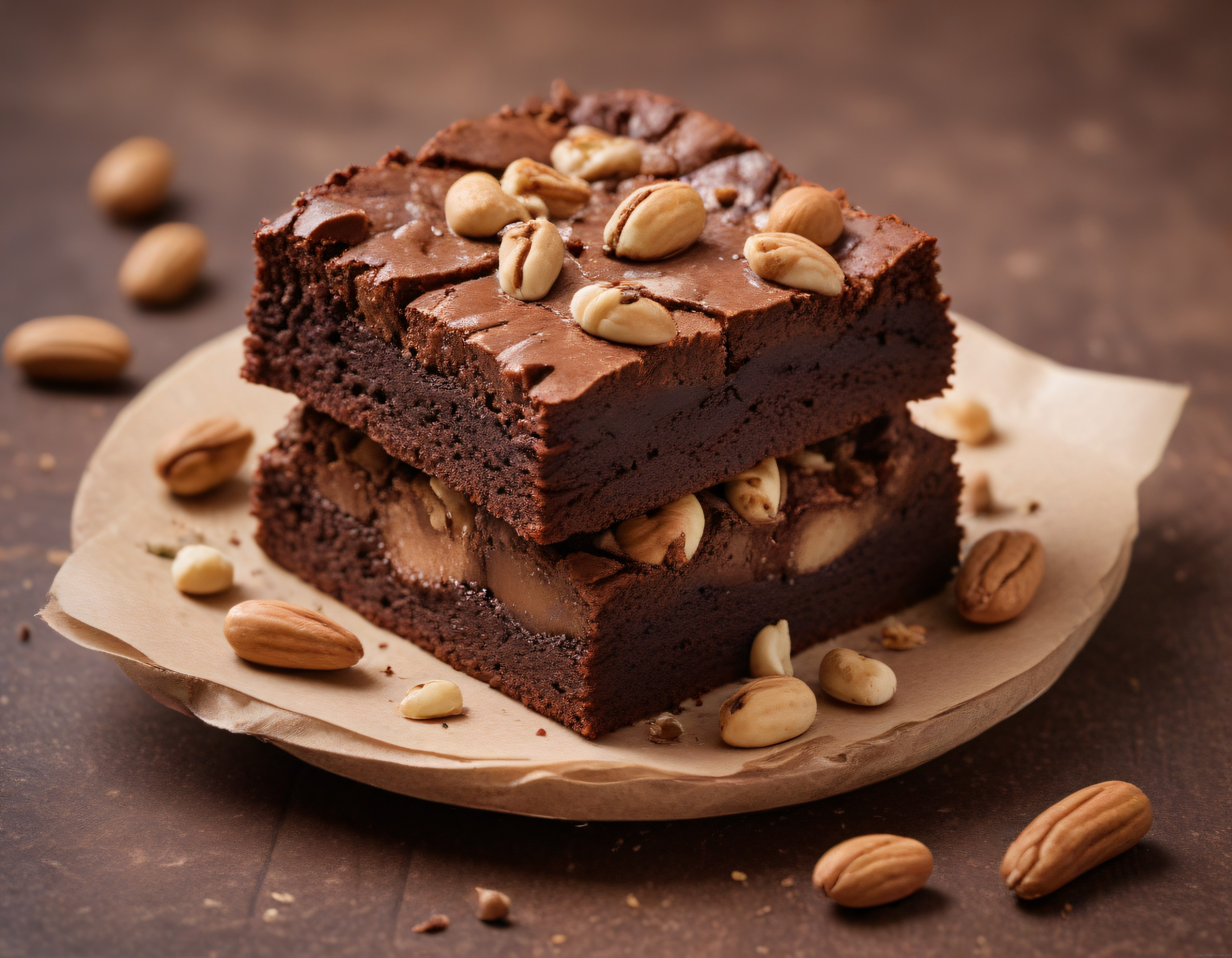 Fıstıklı ve Bademli Islak Brownie: Ev Yapımı Çikolatalı Tatlı Keyfi