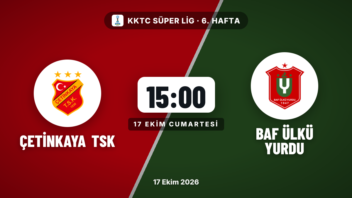 Çetinkaya TSK, Baf Ülkü Yurdu'nu konuk edecek