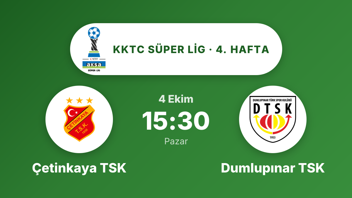 Çetinkaya TSK, Dumlupınar TSK'yi konuk edecek