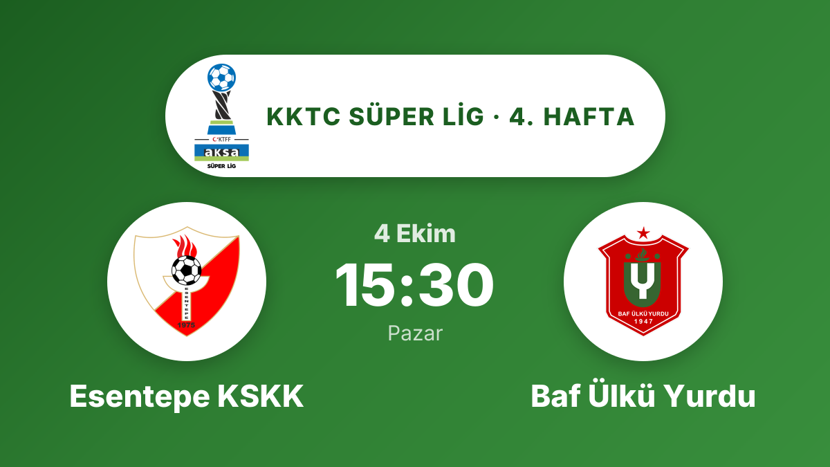 Esentepe KSKK, Baf Ülkü Yurdu'nu konuk edecek
