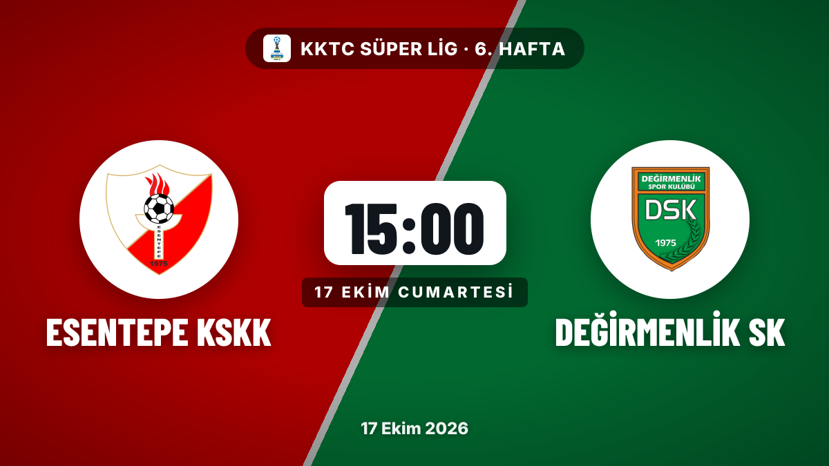 Esentepe KSKK, Değirmenlik SK'yi konuk edecek