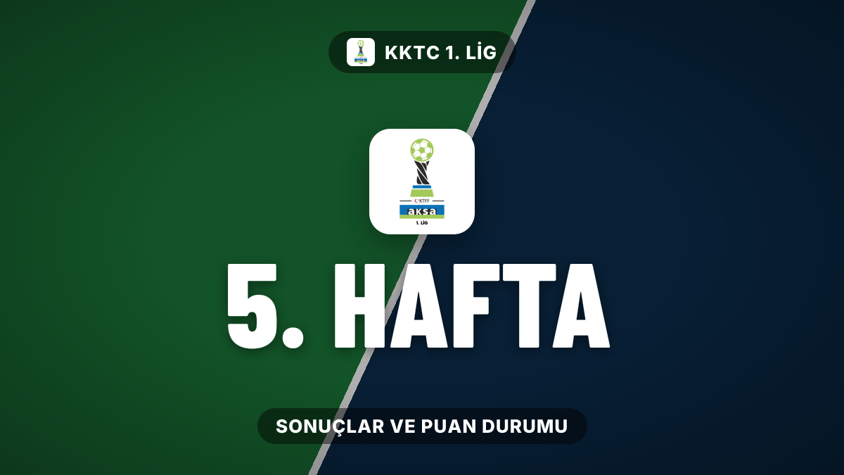KKTC 1. Lig 5. Hafta maç sonuçları