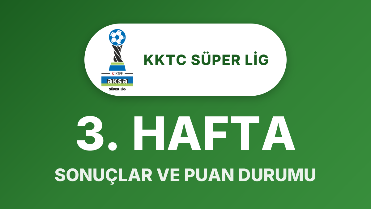 KKTC Süper Lig 3. Hafta sonuçları