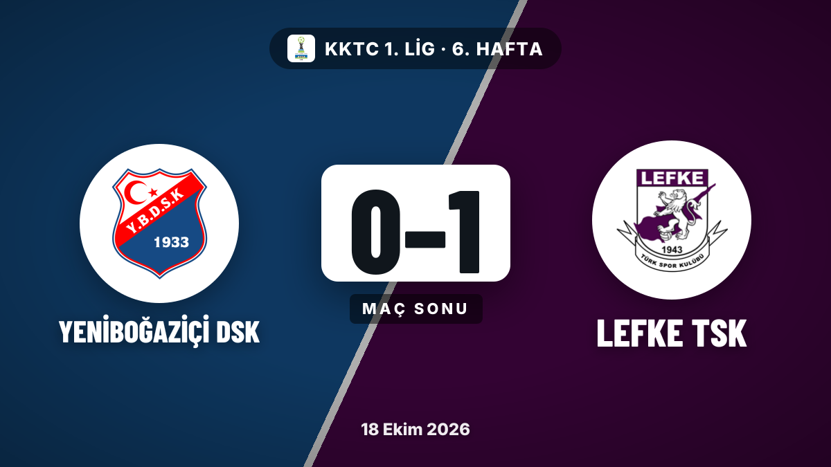 Lefke TSK, Yeniboğaziçi DSK'yi 1-0 yendi