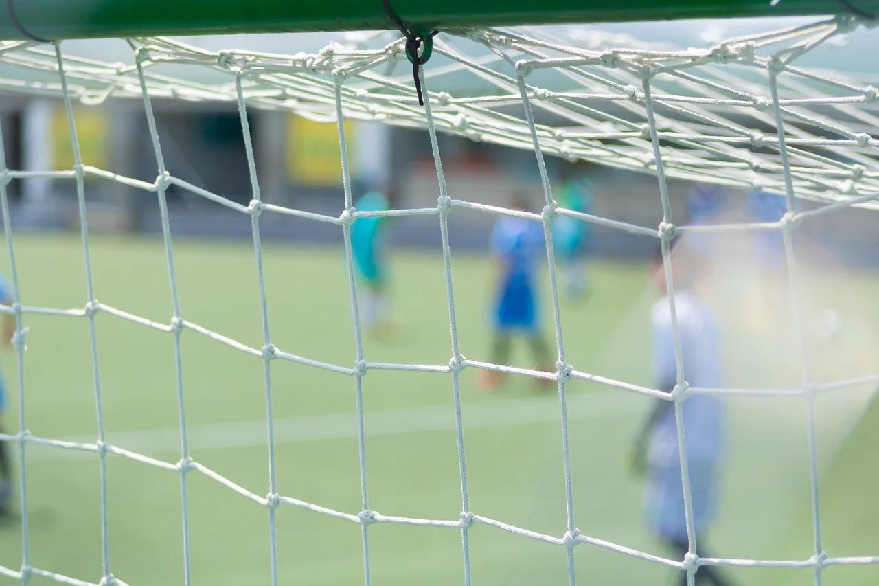 Futbol sahasında gol anı ve oyun sahası