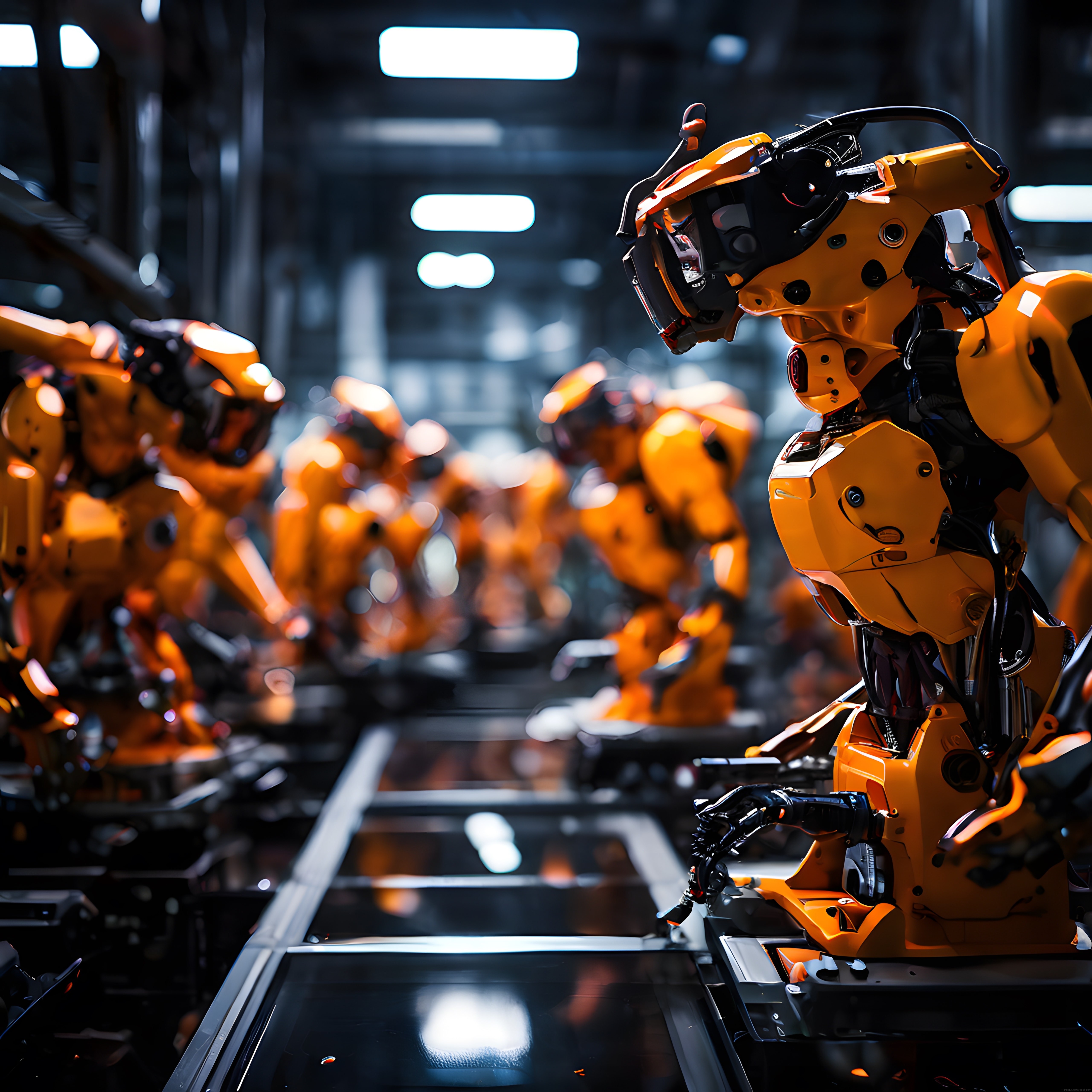 Geleceğin Akıllı Fabrikasında Endüstriyel Robot Kollar Yüksek Hassasiyetle Çalışıyor