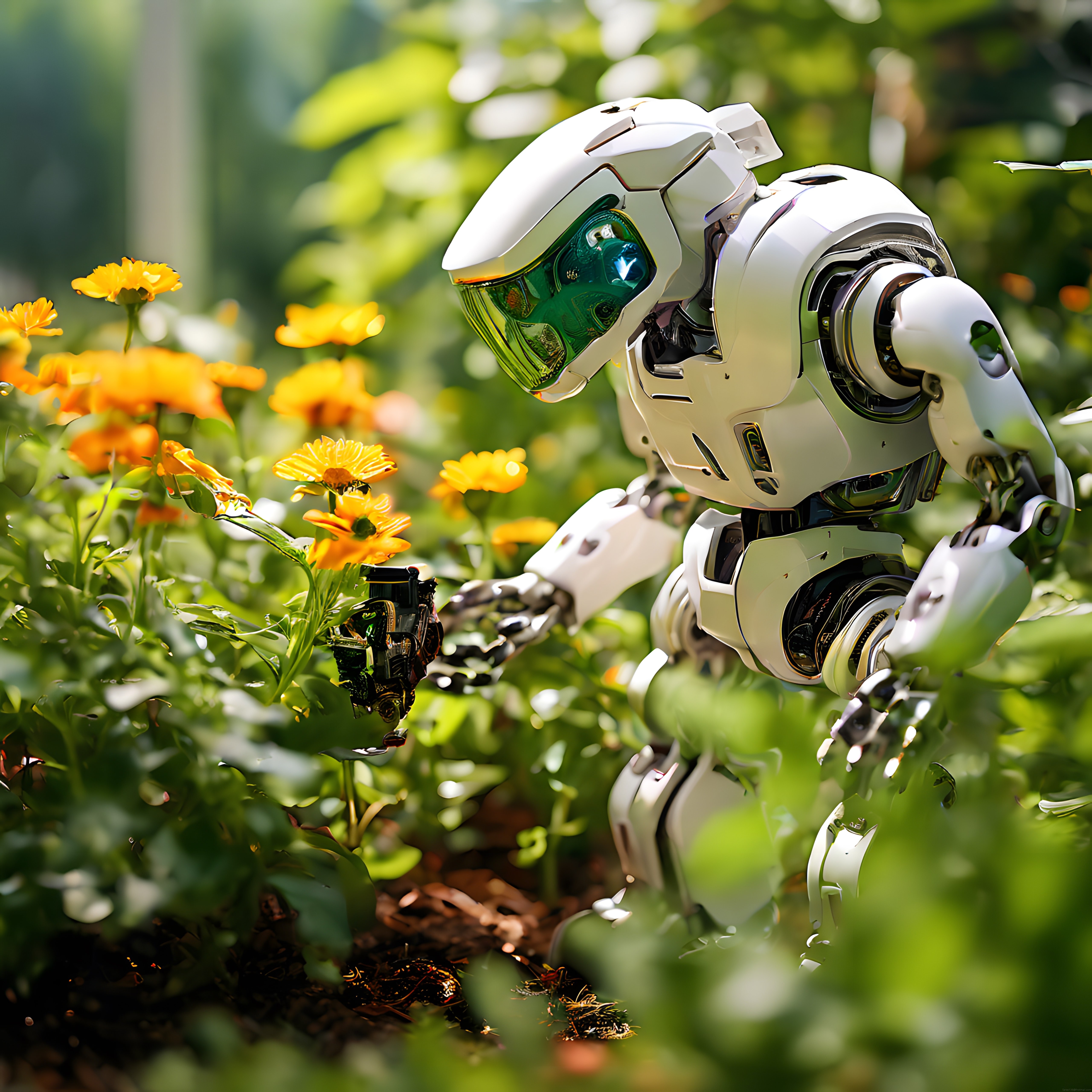 Geleceğin Bahçecilik Robotu Doğadaki Çiçekleri Dikkatle İnceliyor