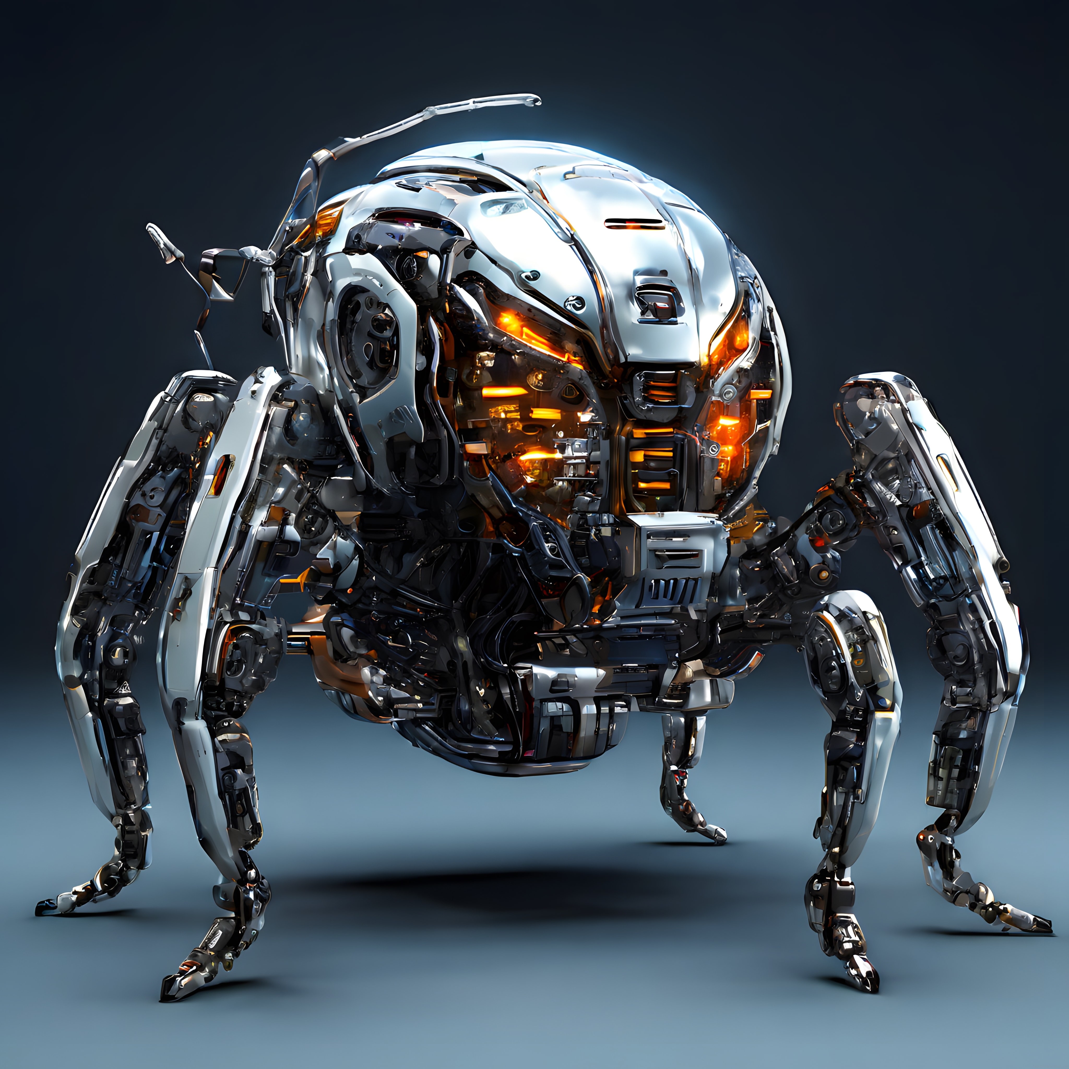Geleceğin Çok Bacaklı Metal Robotu: Örümcek Formundaki Mekanik Canavar