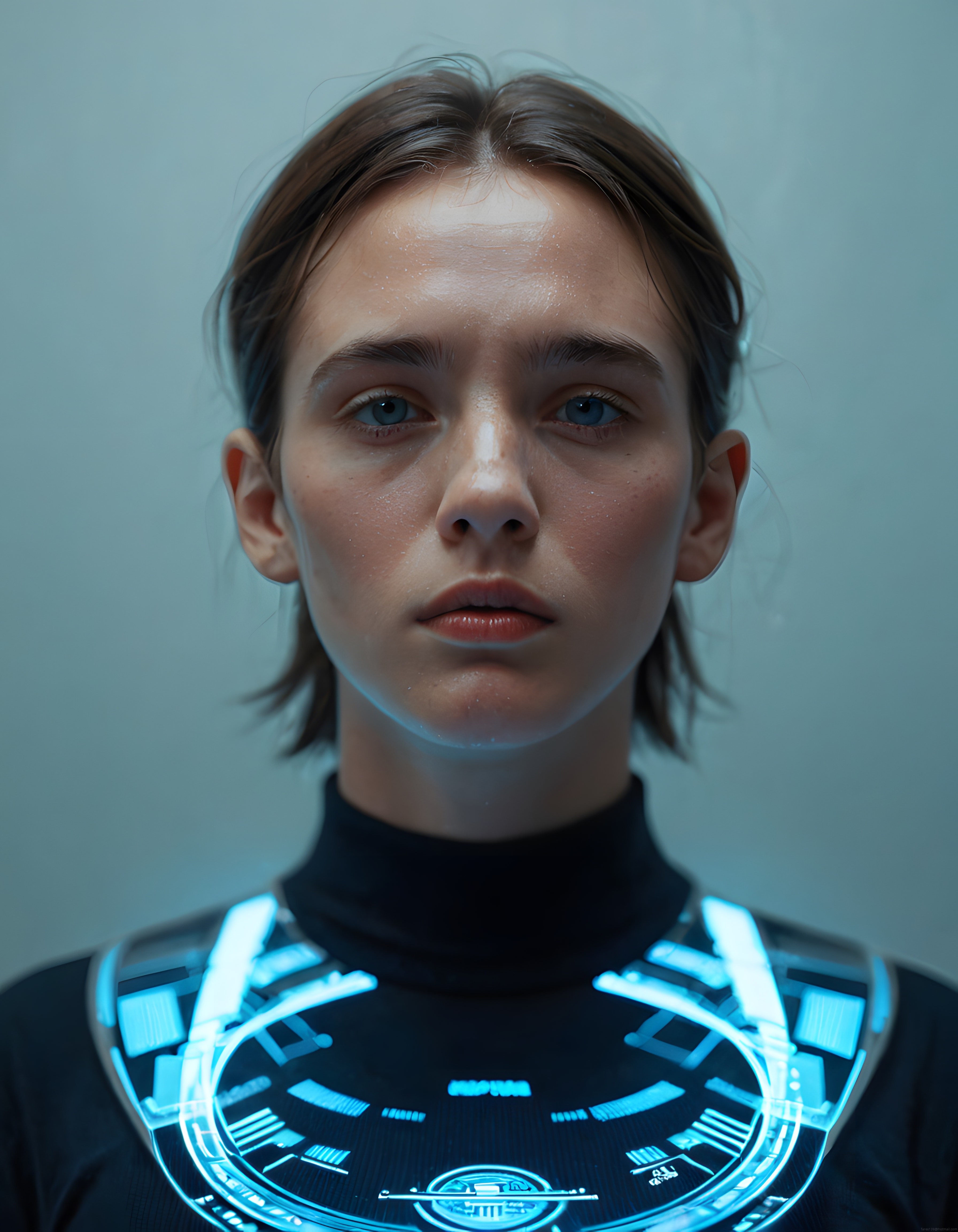 Geleceğin Dijital İnsanı: Cyberpunk Estetiğiyle Holografik Portre Sanatı Geleceğin Dijital İnsanı: Cyberpunk Estetiğiyle Holografik Portre Sanatı