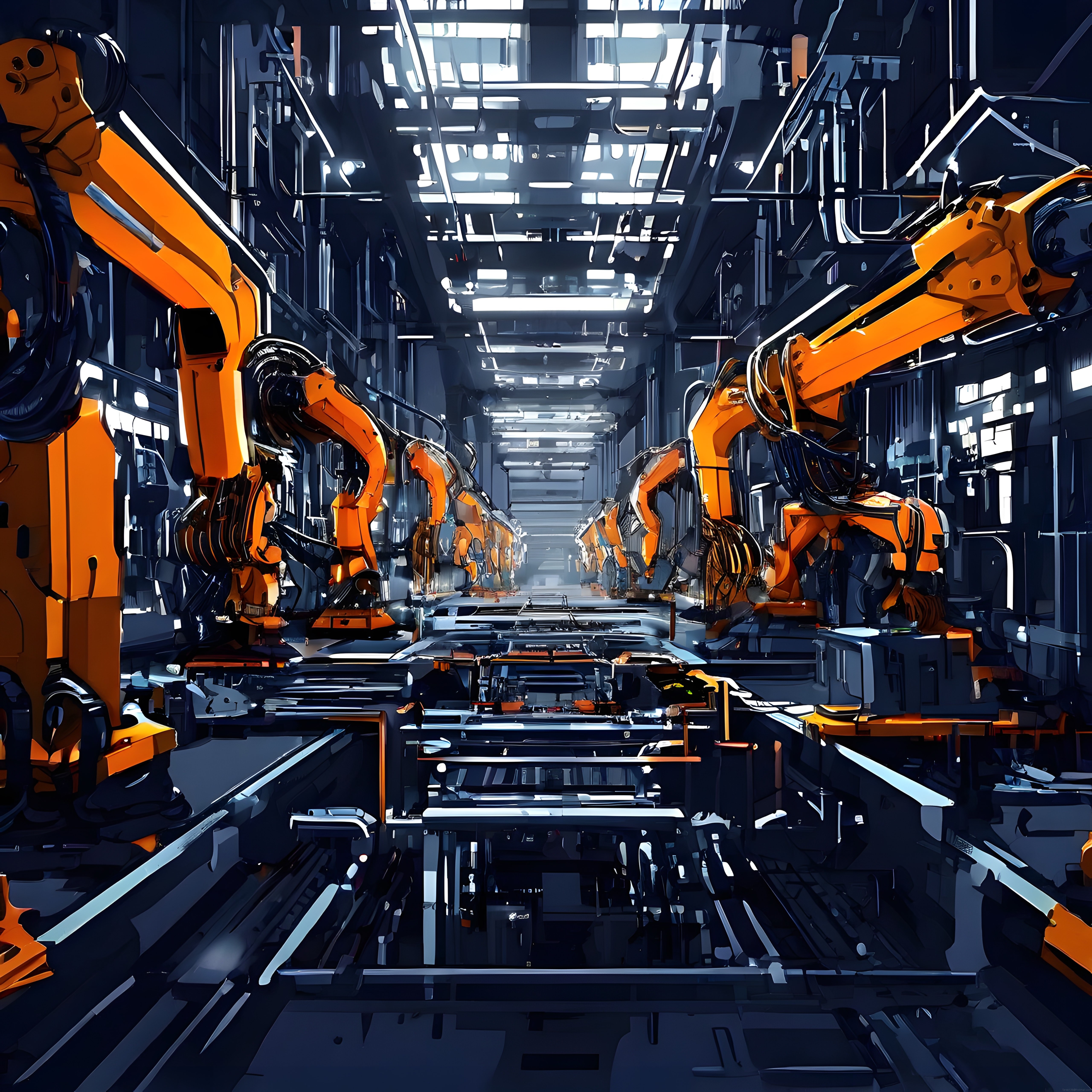 Geleceğin Otomasyon Fabrikası: Endüstriyel Robot Kolların Sanatsal Yorumu
