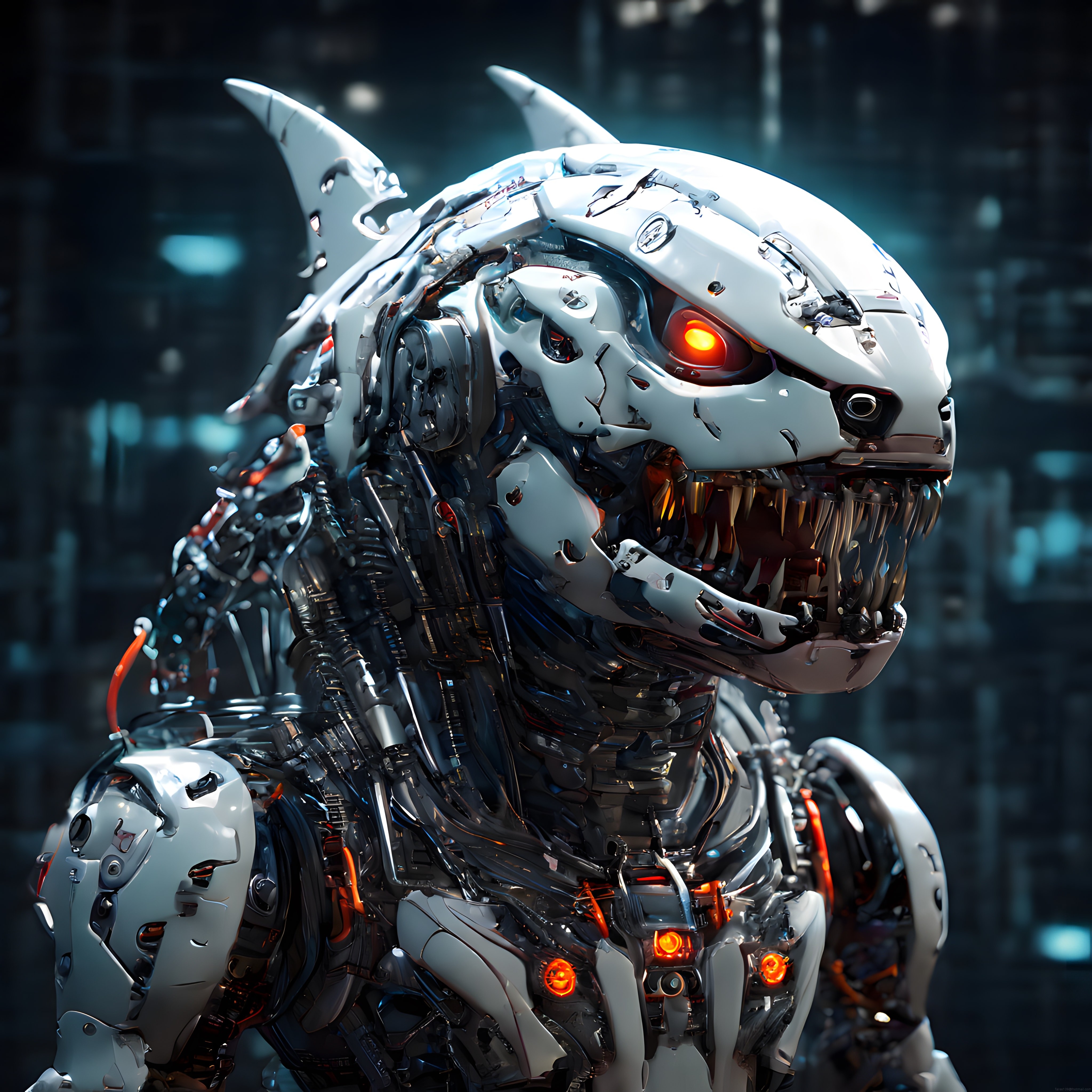 Geleceğin Sibernetik Koruma Robotu: Keskin Dişli Hidrolik Mecha Köpek