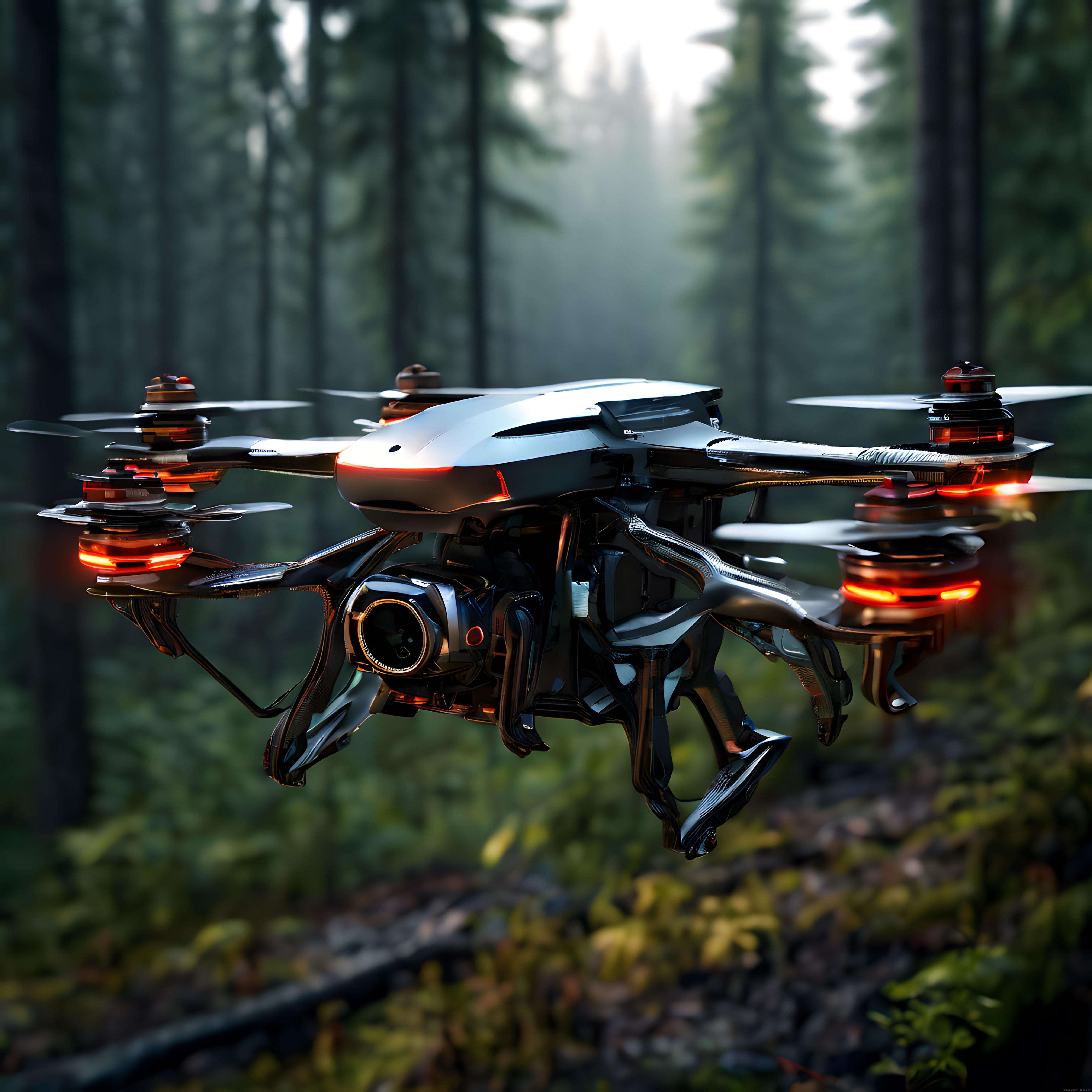 Geleceğin Teknolojisi: Sisli Ormanda Profesyonel Drone Uçuşu
