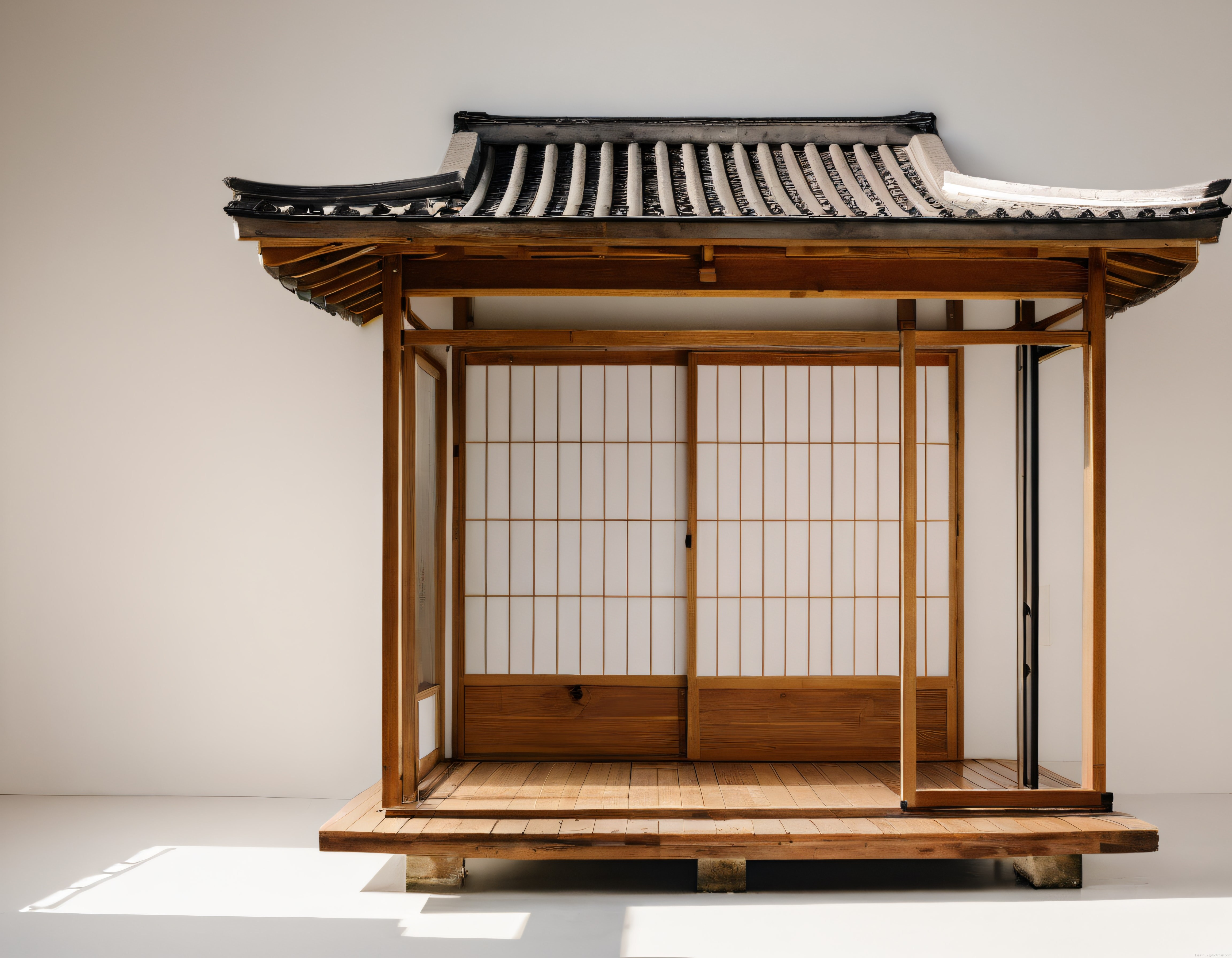Geleneksel Ahşap Japon Verandası: Sade ve Minimalist Asya Mimarisi Örneği