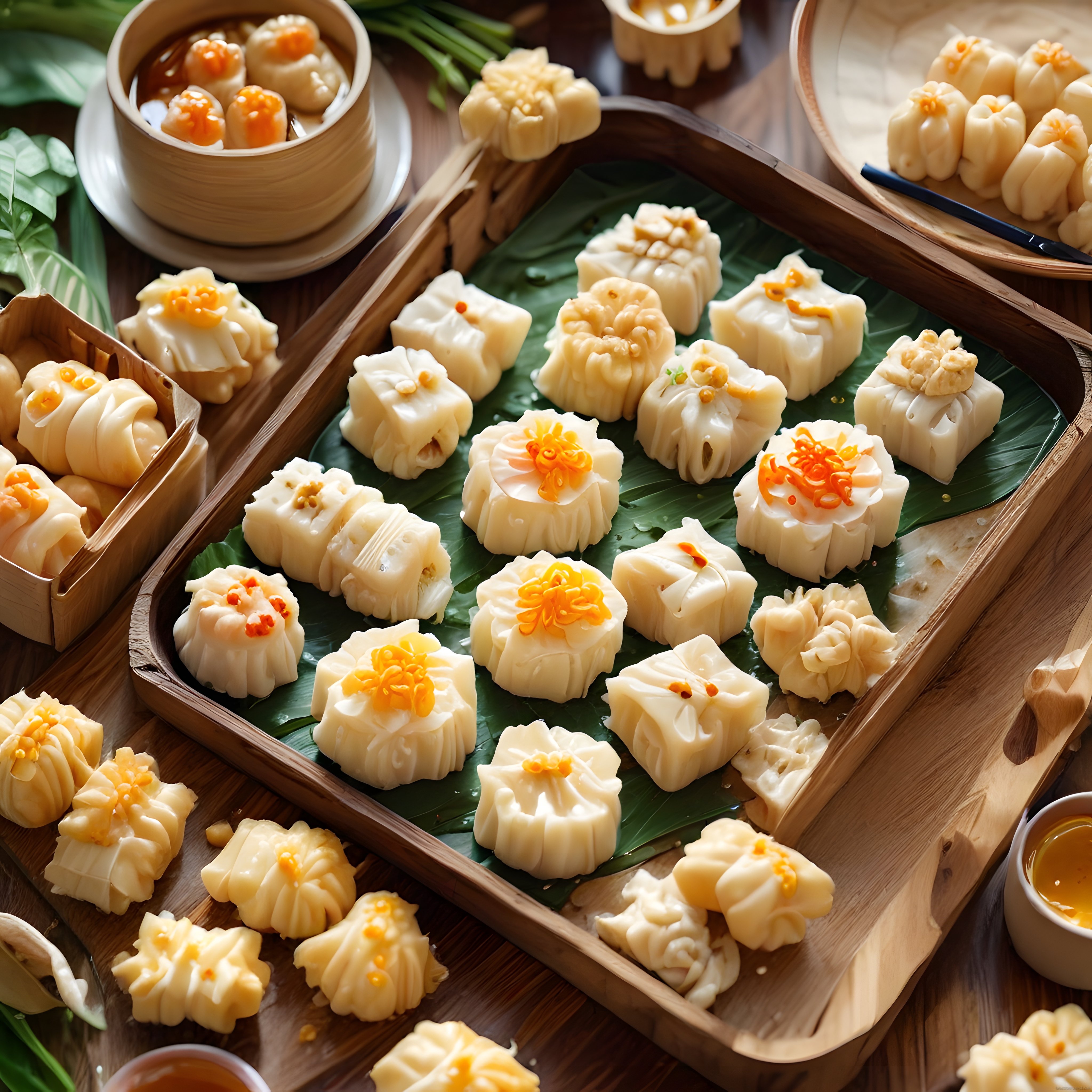 Geleneksel Çin Mantıları: Buharda Pişmiş Dim Sum ve Özenli Sunum