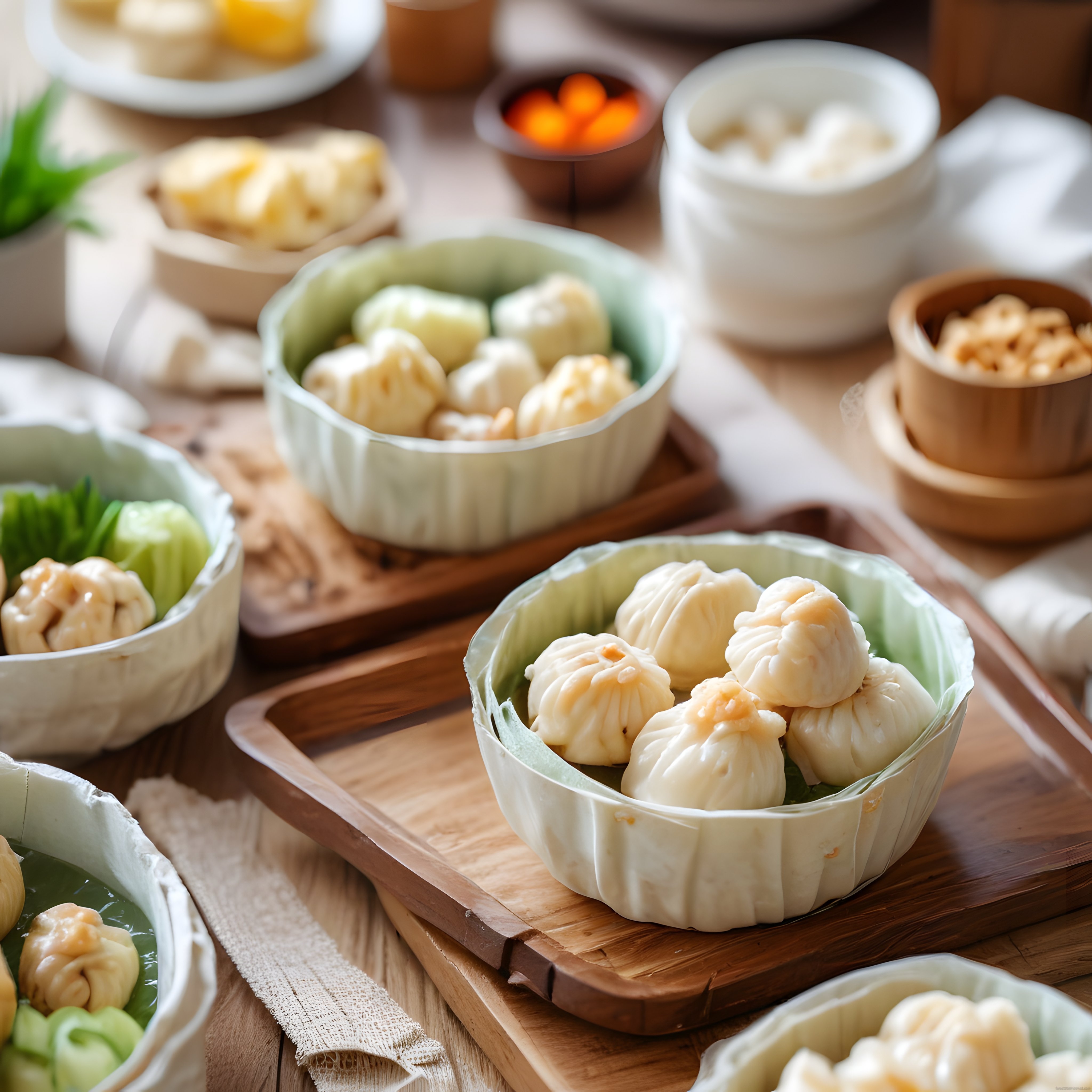 Geleneksel Çin Mutfağından Bambu Sepetlerde Buharlanmış Dim Sum Lezzetleri