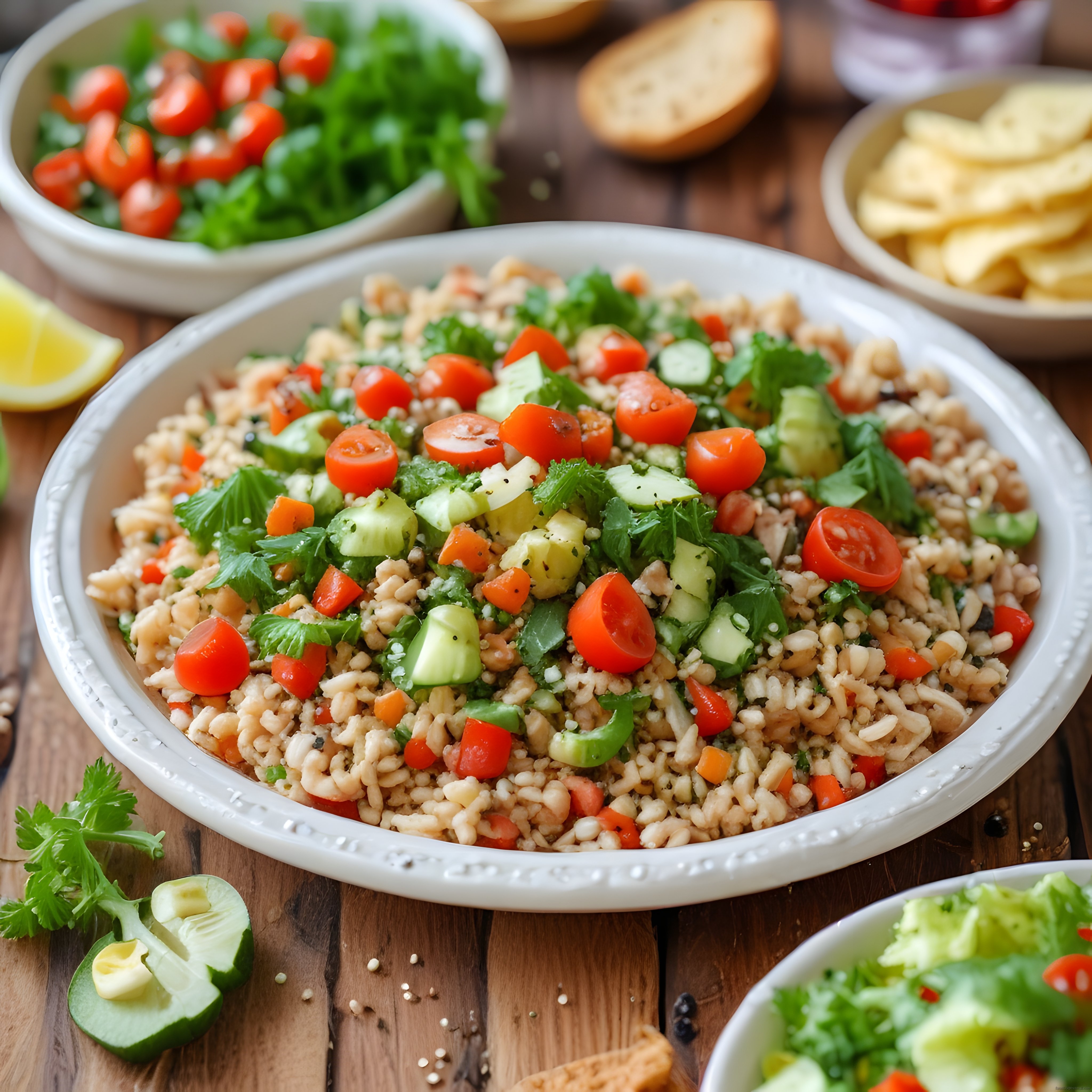 Geleneksel Lezzet: Taze Sebzeli ve Yeşillikli Bulgur Salatası Tarifi