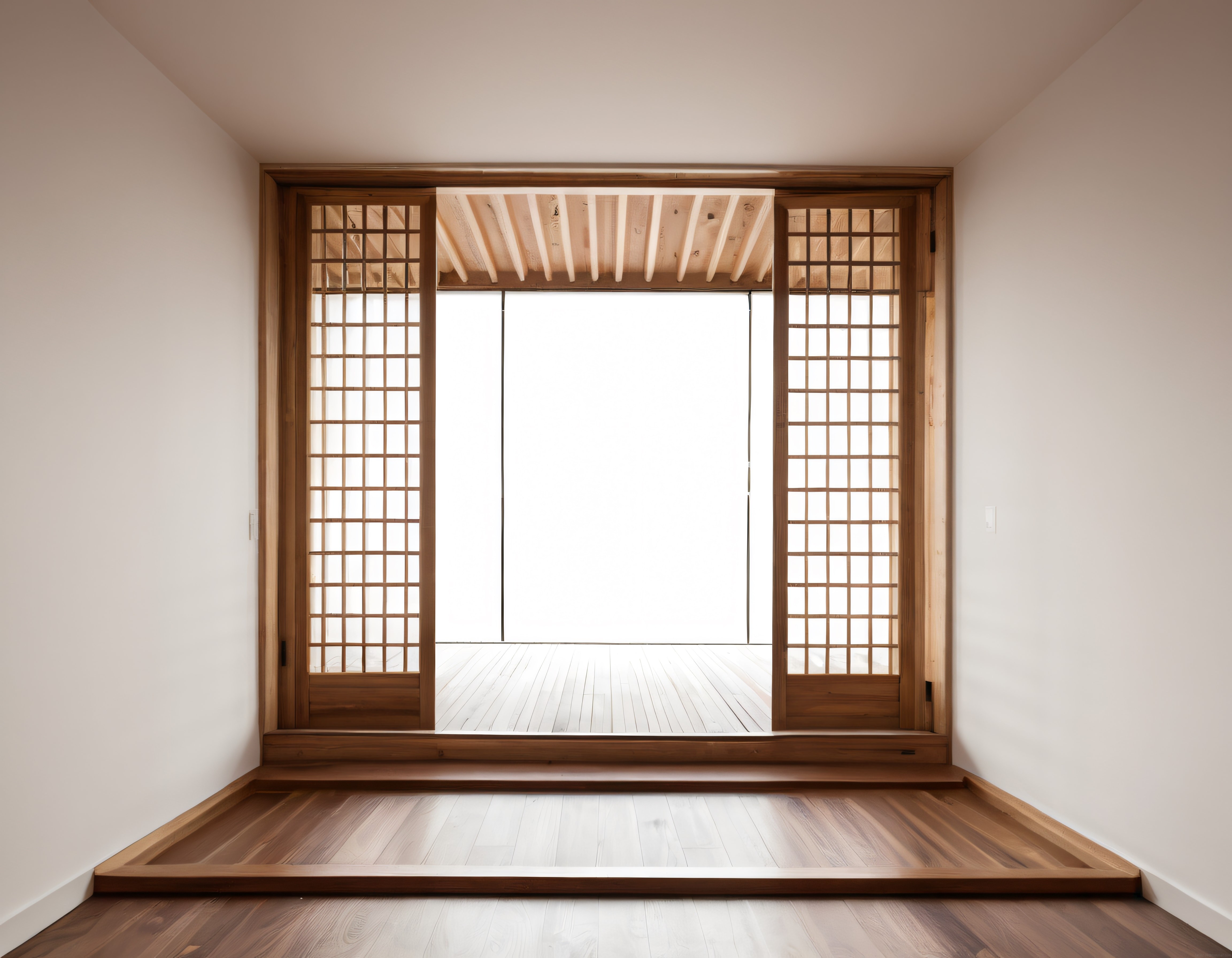 Geleneksel Shoji Kapısı ve Ahşap Detaylarla Minimalist Japon İç Mekan Tasarımı